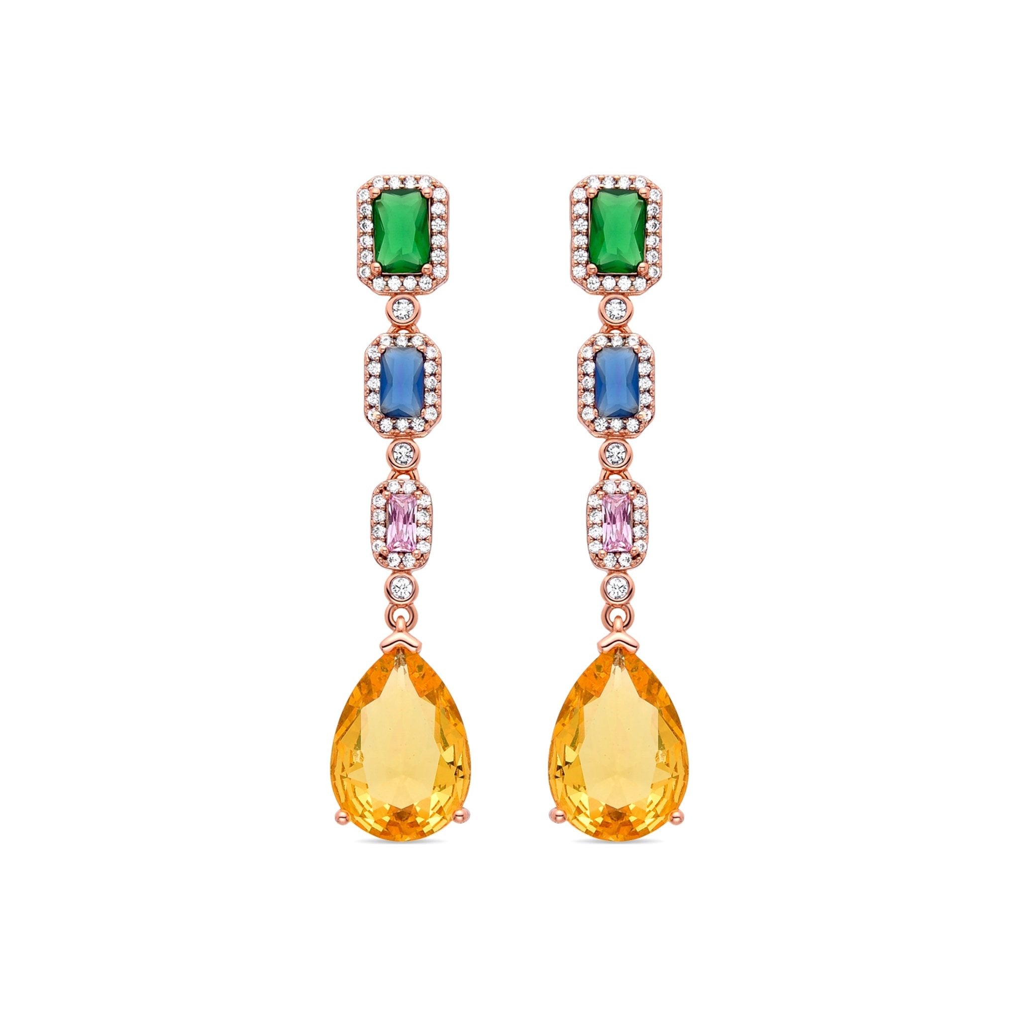 Pendientes acabados en oro amarillo de 18K