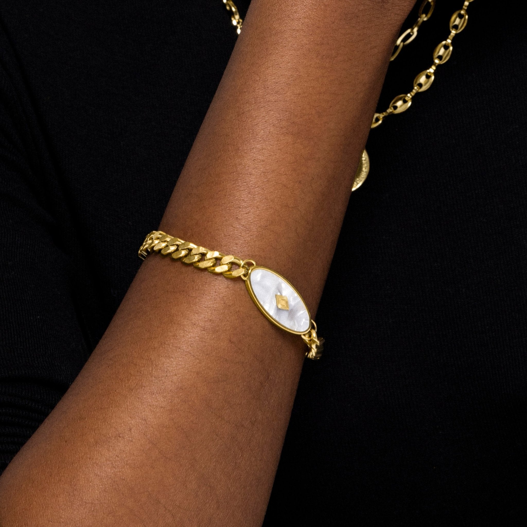 Pulsera Anleh acabada en oro amarillo 18k - LUX BY LUX