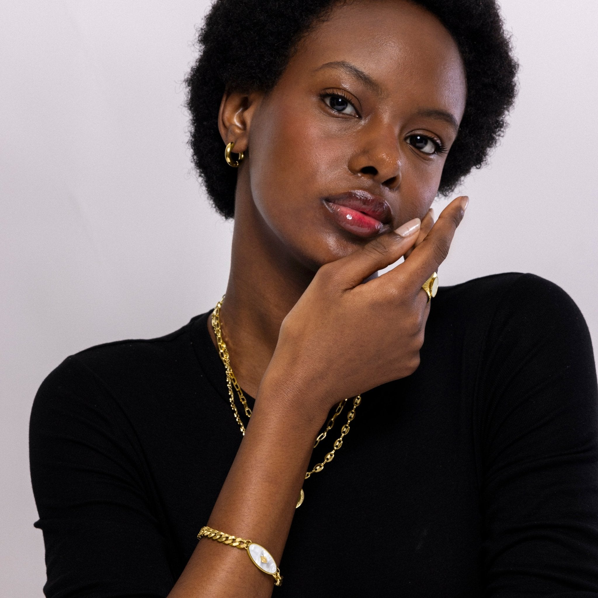 Pulsera Anleh acabada en oro amarillo 18k - LUX BY LUX