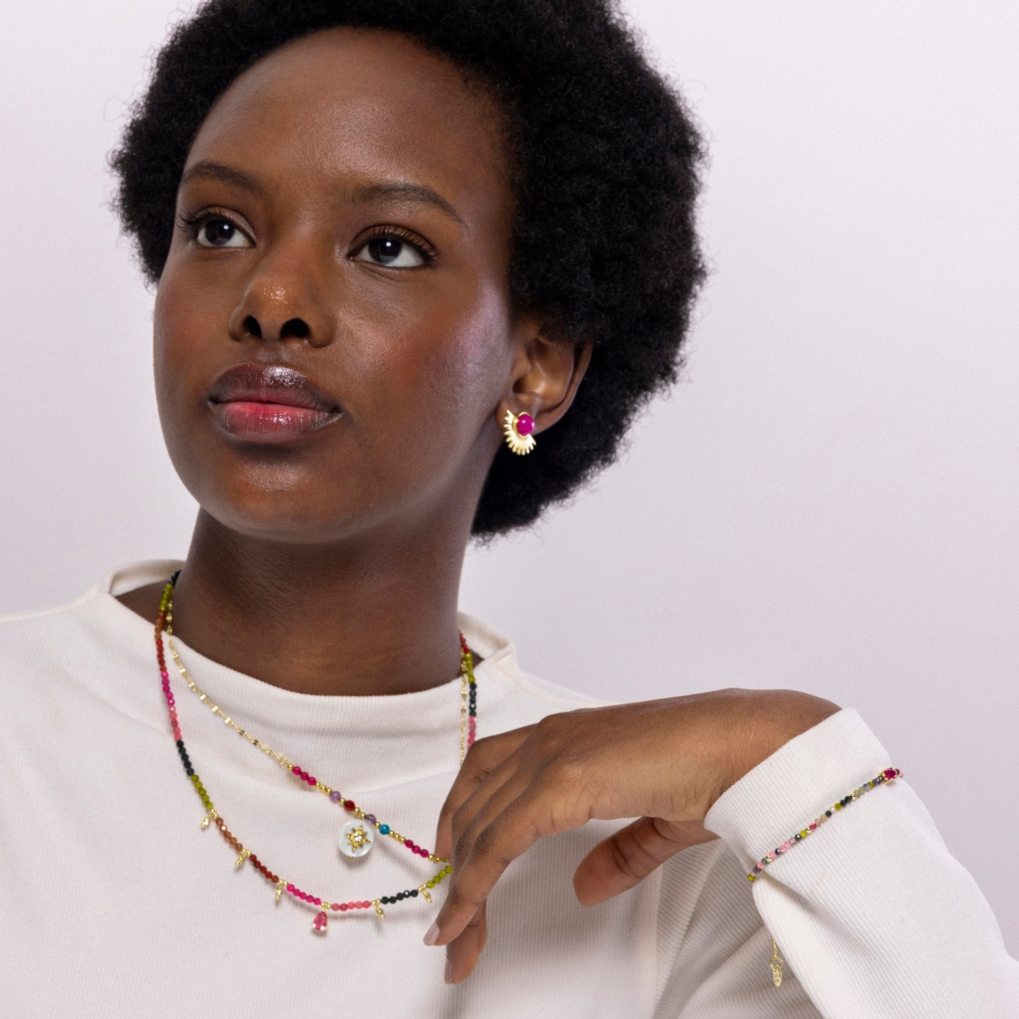 Pulsera Baim acabada en oro amarilo 18k - LUX BY LUX