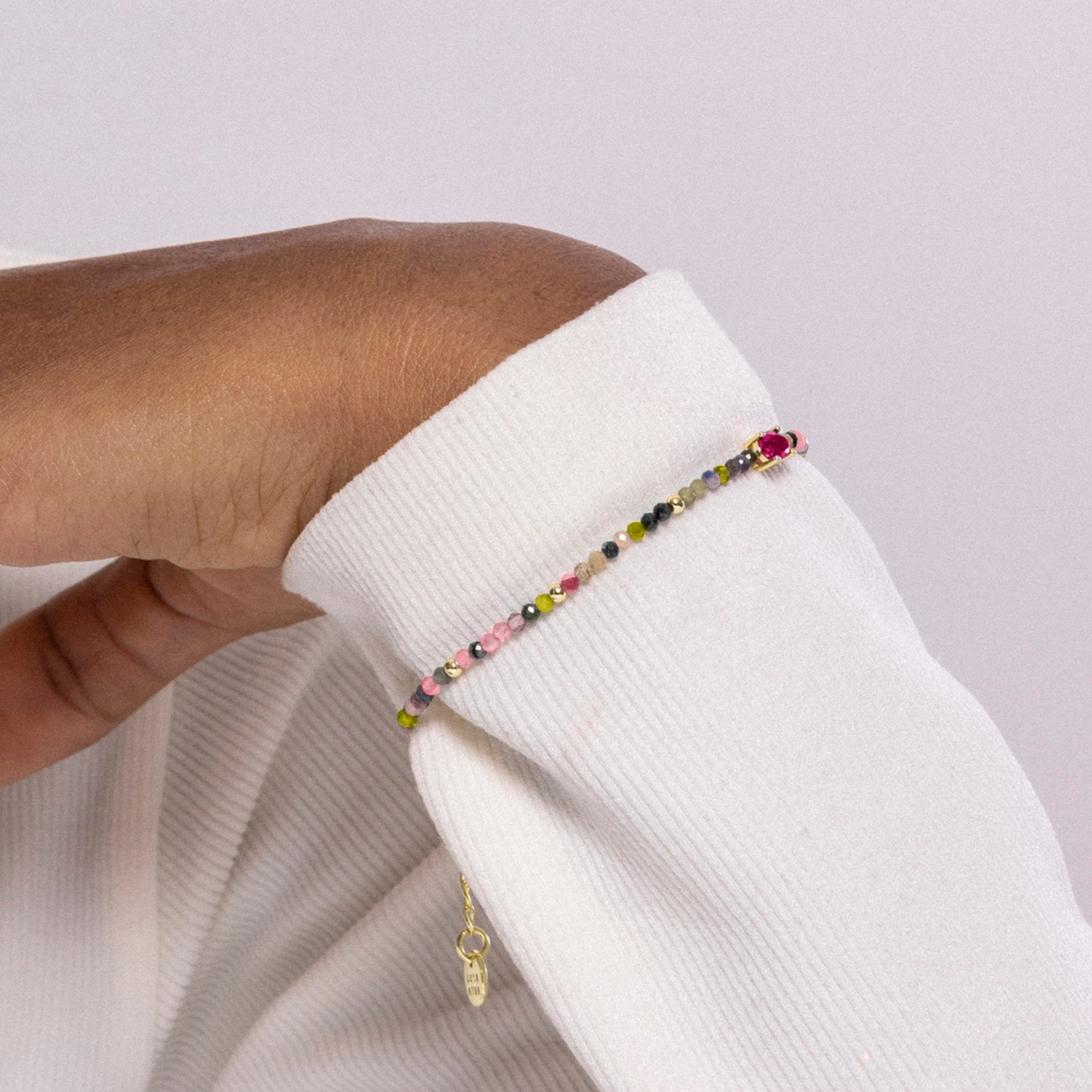 Pulsera Baim acabada en oro amarilo 18k - LUX BY LUX