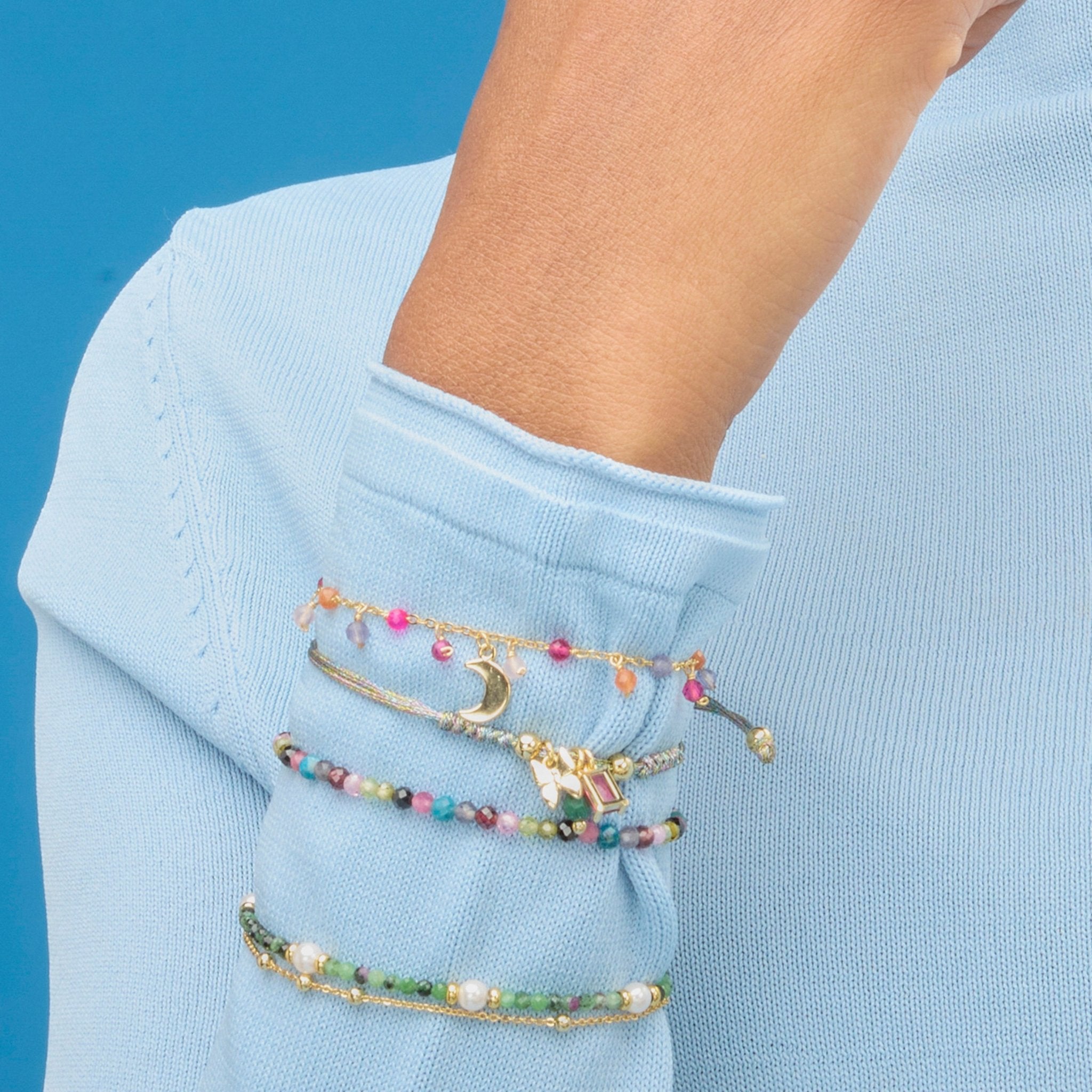 Pulsera Rayja acabada en oro amarilo 18k - LUX BY LUX