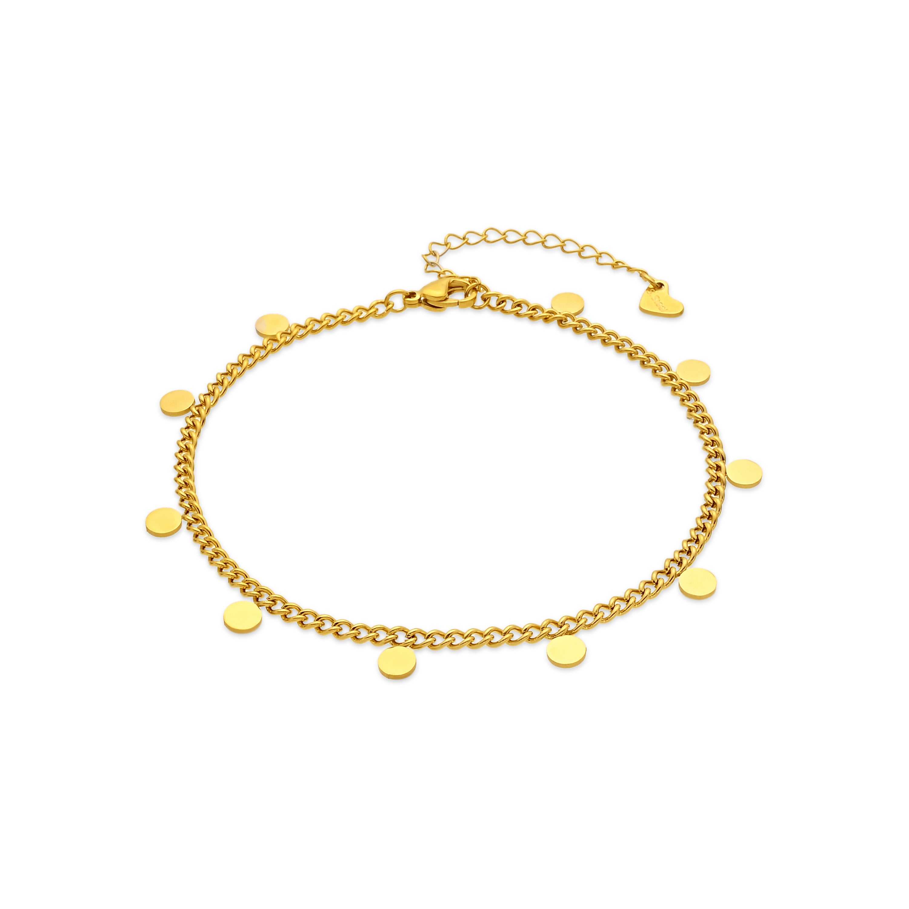 Tobillera acabado en oro amarillo de 18k - Netla