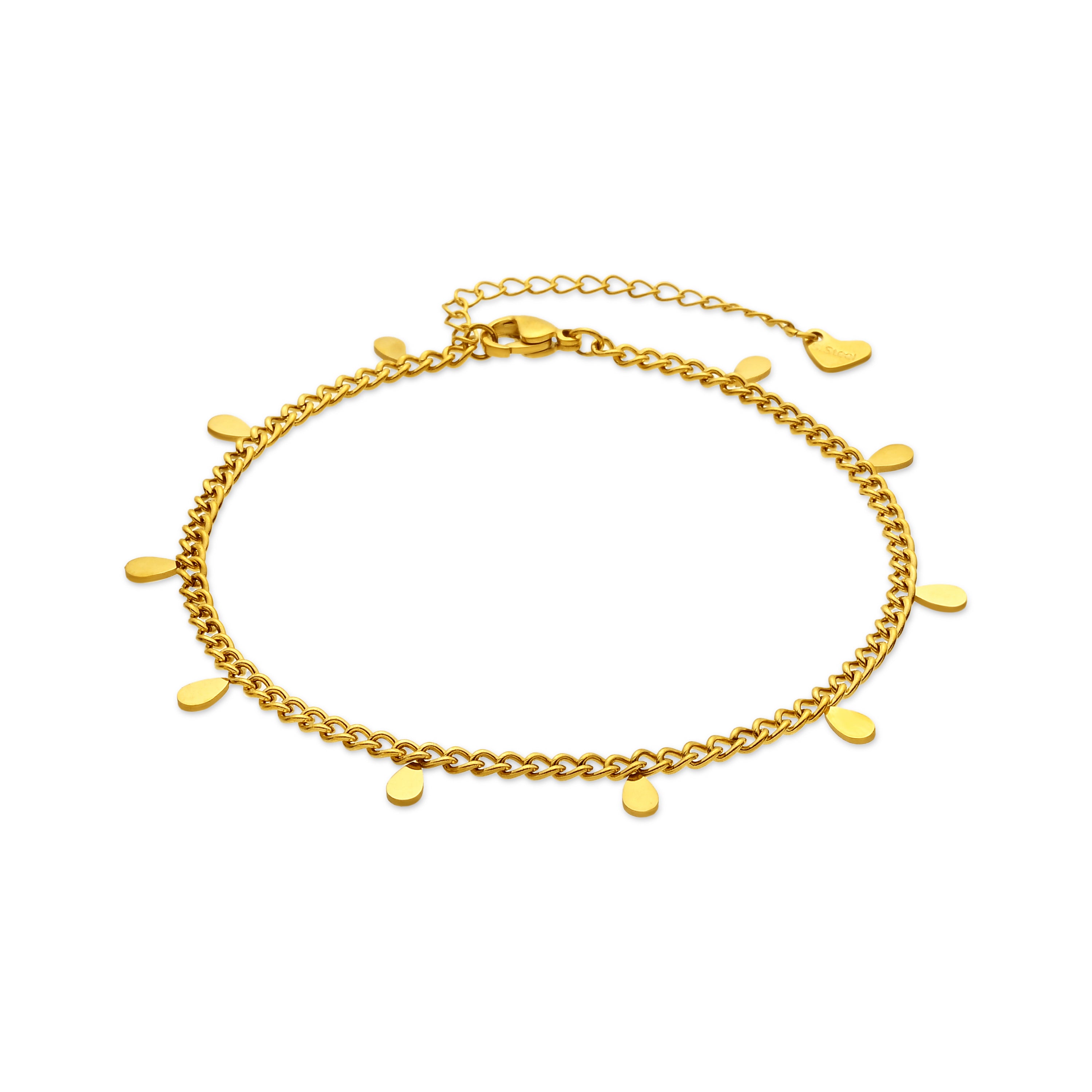 Tobillera acabado en oro amarillo de 18k - Hadras