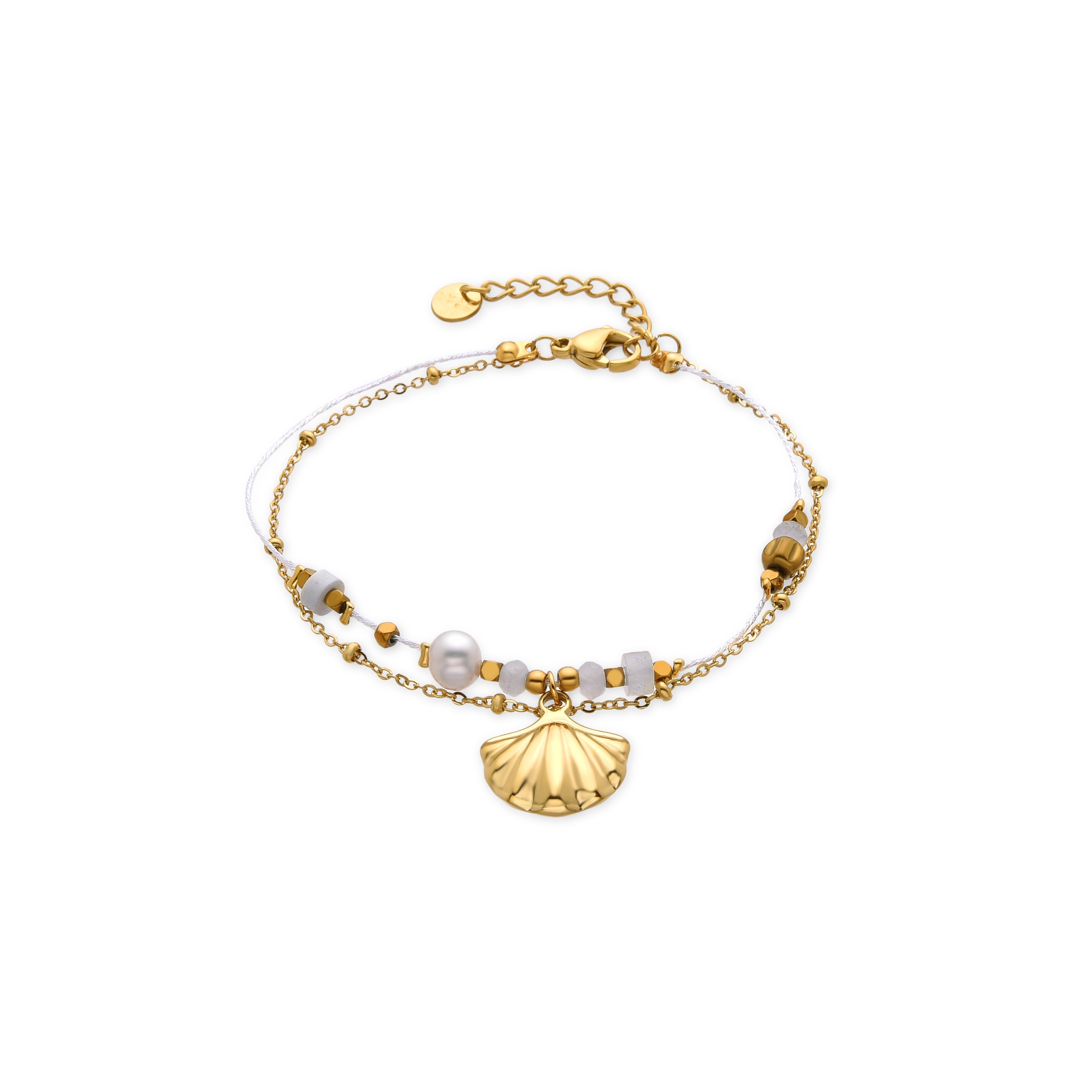 Bracelet with brilliant zirconia in 18k gold finish - Virat