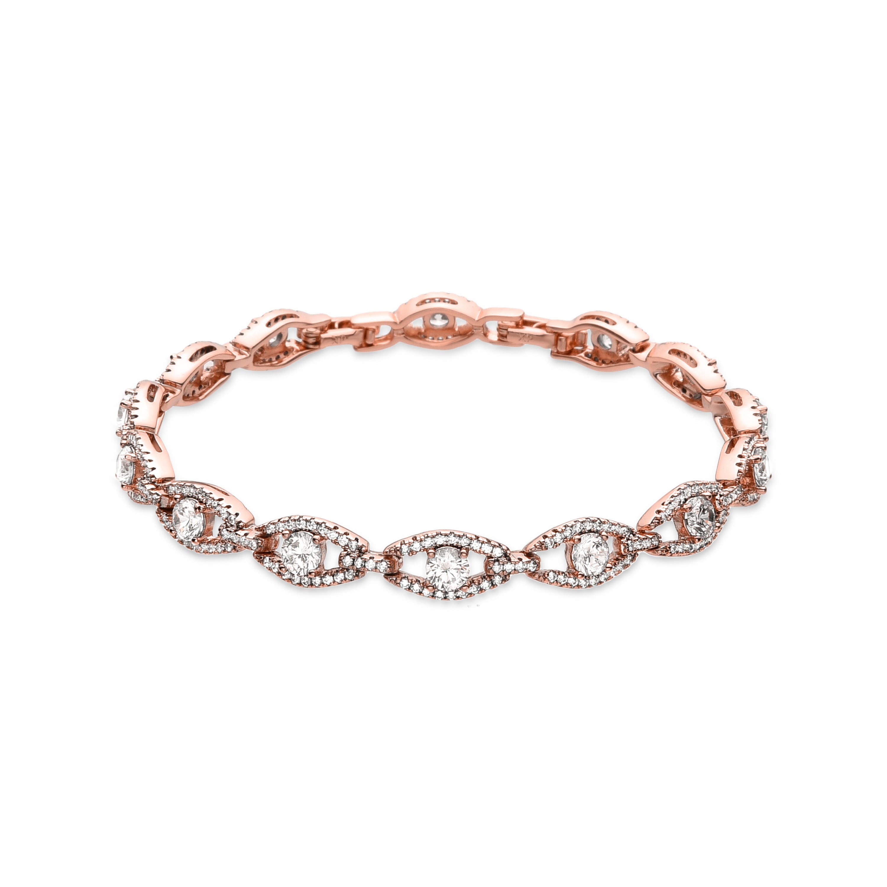 Pulsera de Circonita Brillante acabada en oro amarillo de 18K- Syham