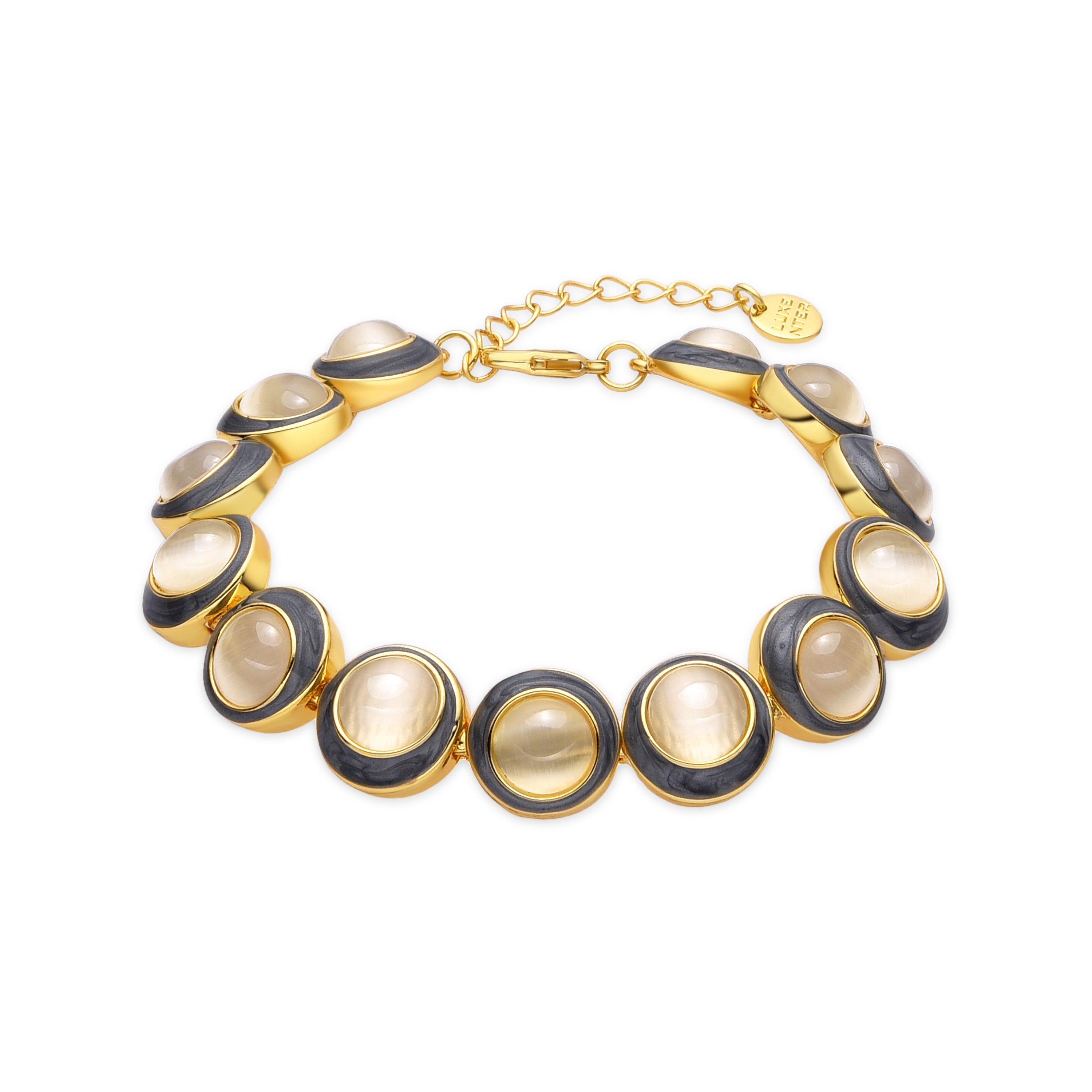 Bracelet avec Oeil de Chat finition or 18k - Nawil