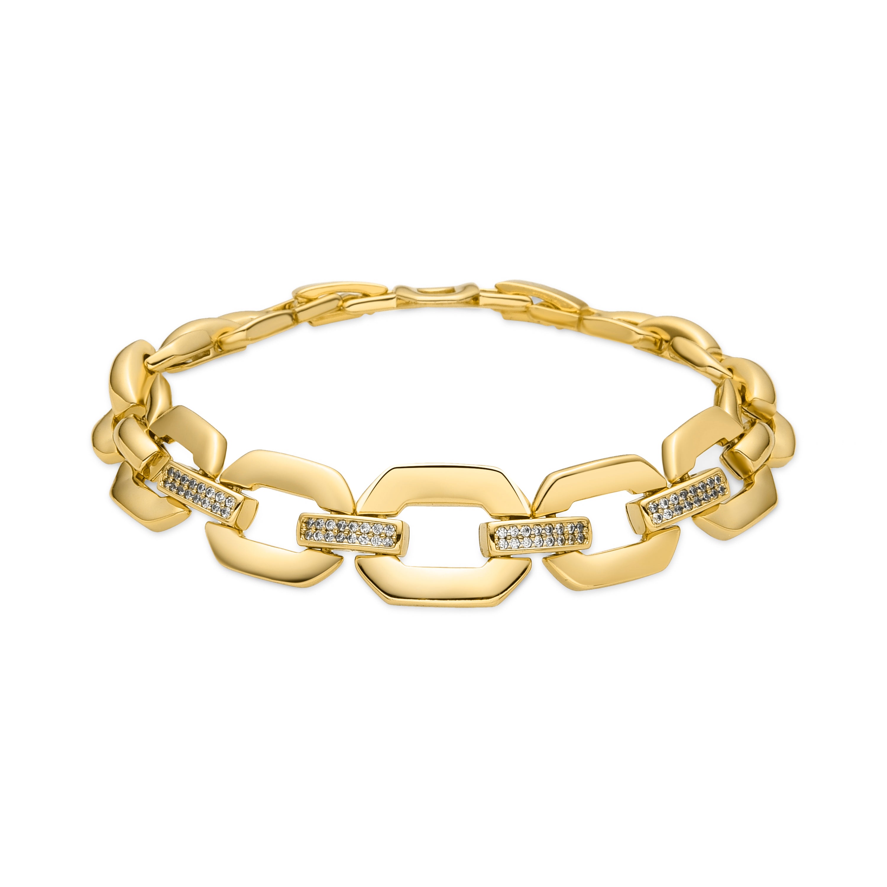 Bracelet avec Zircone Brillante finition or 18k - Wigne