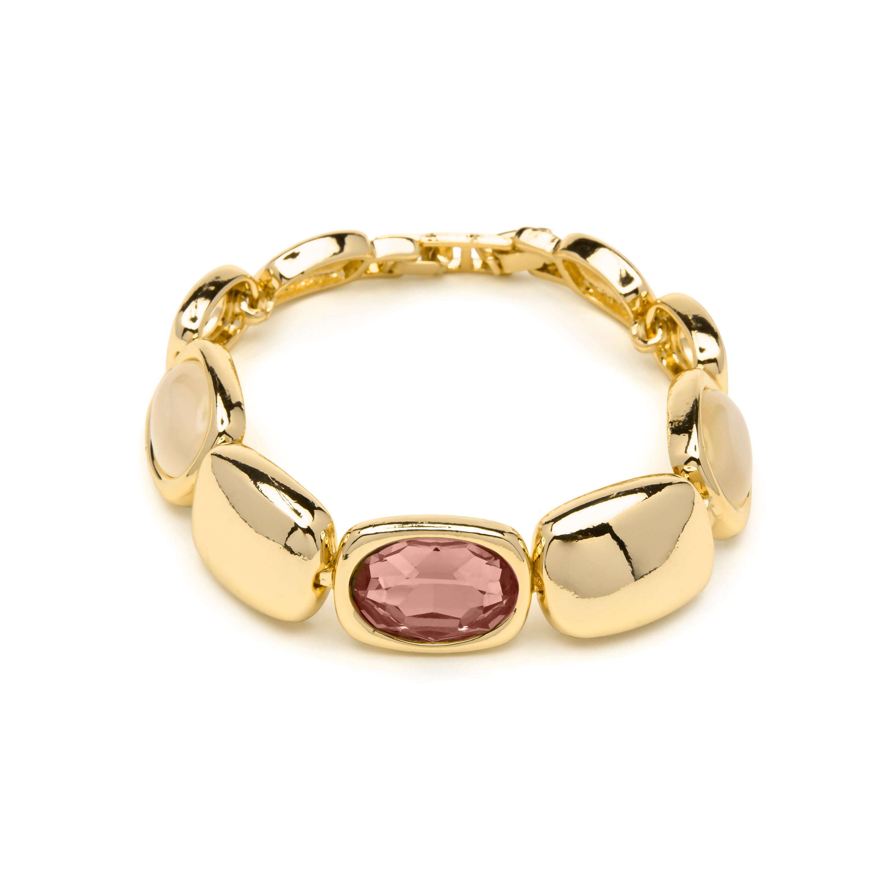 Pulsera de Circonita Marrón acabado en oro amarillo 18k - Ashan