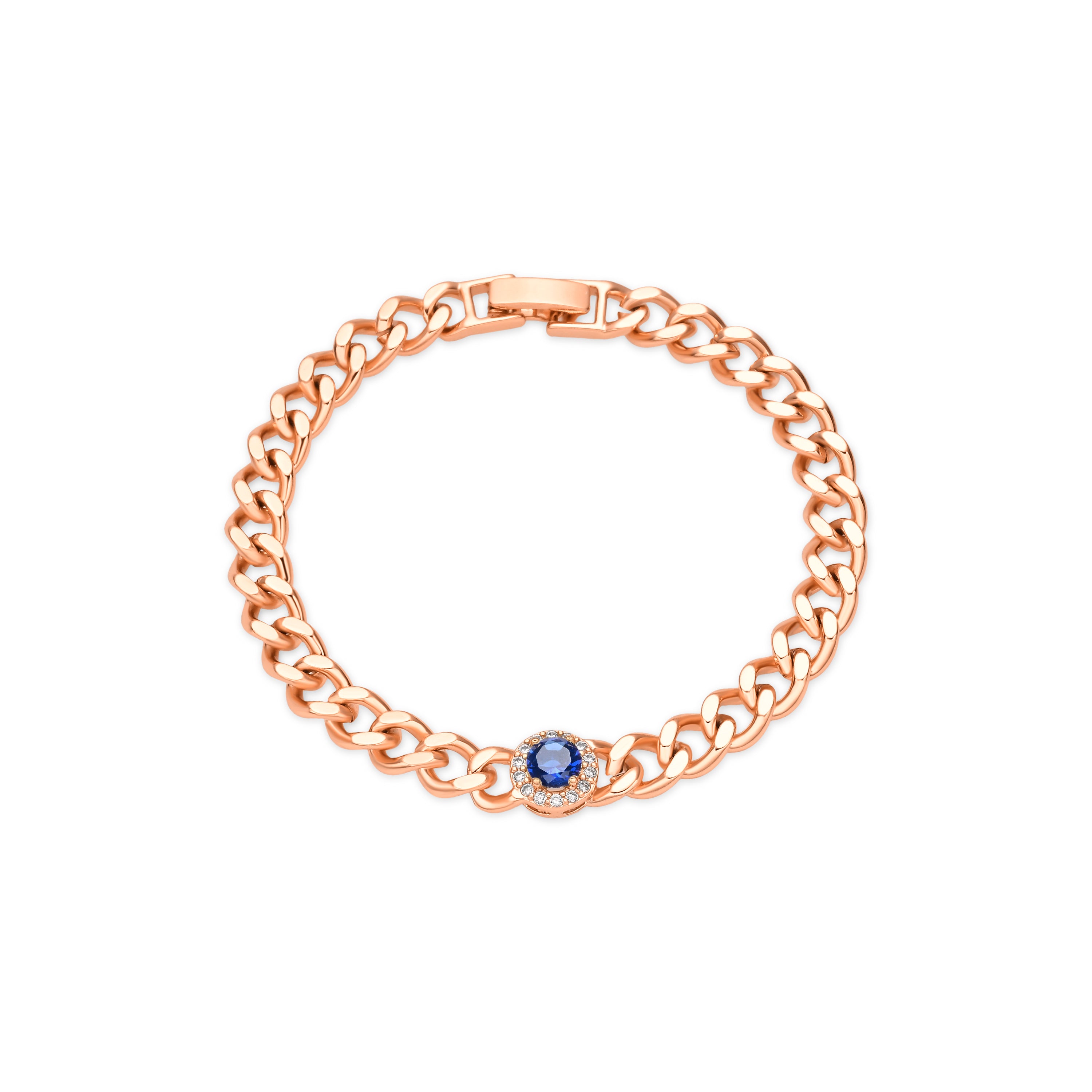 Anillo de Aleación de Metal y Circonita Esmeralda acabado en oro rosa de 18k - Nanash