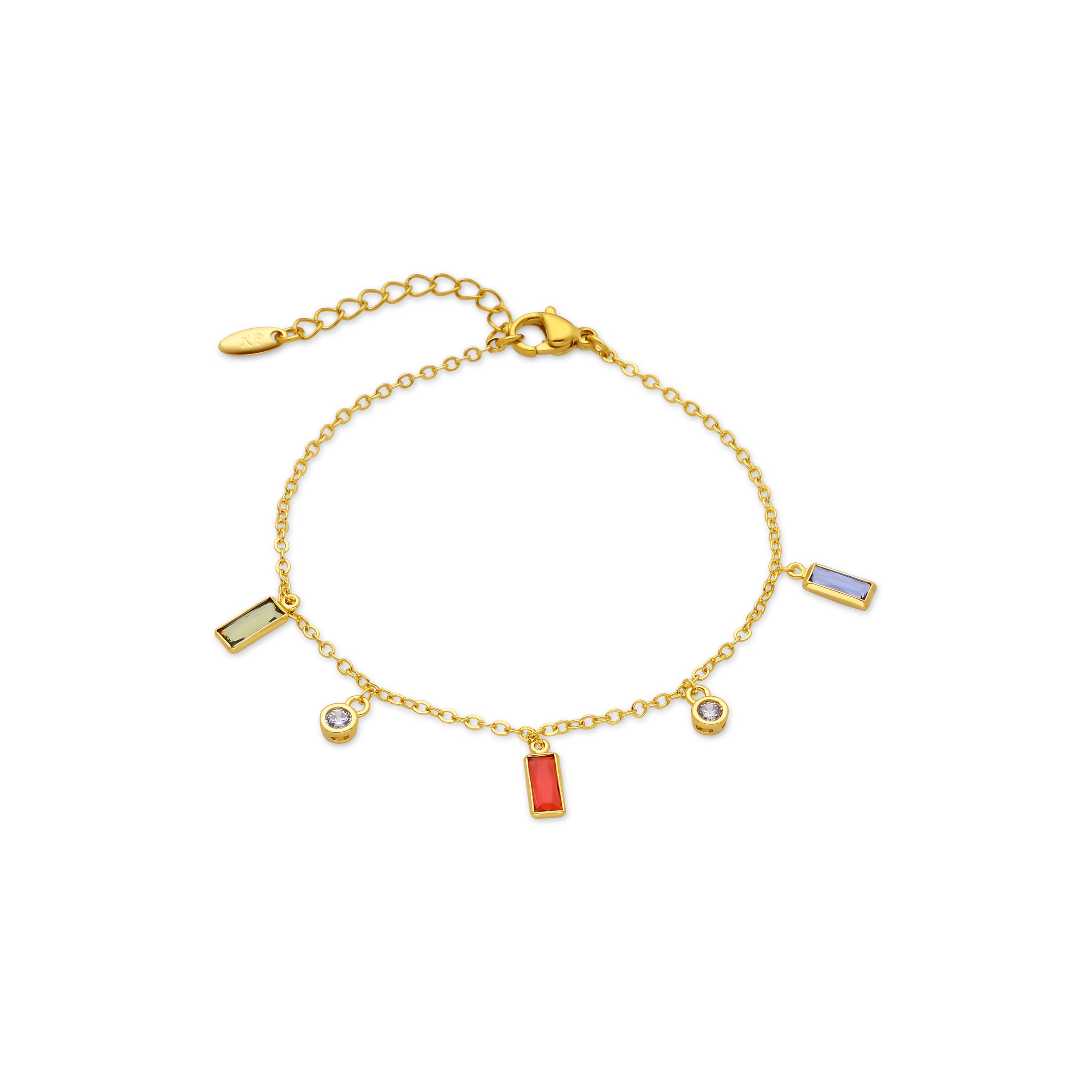 Pulsera de Circonita Multicolor acabado en oro amarillo de 18k - Othly