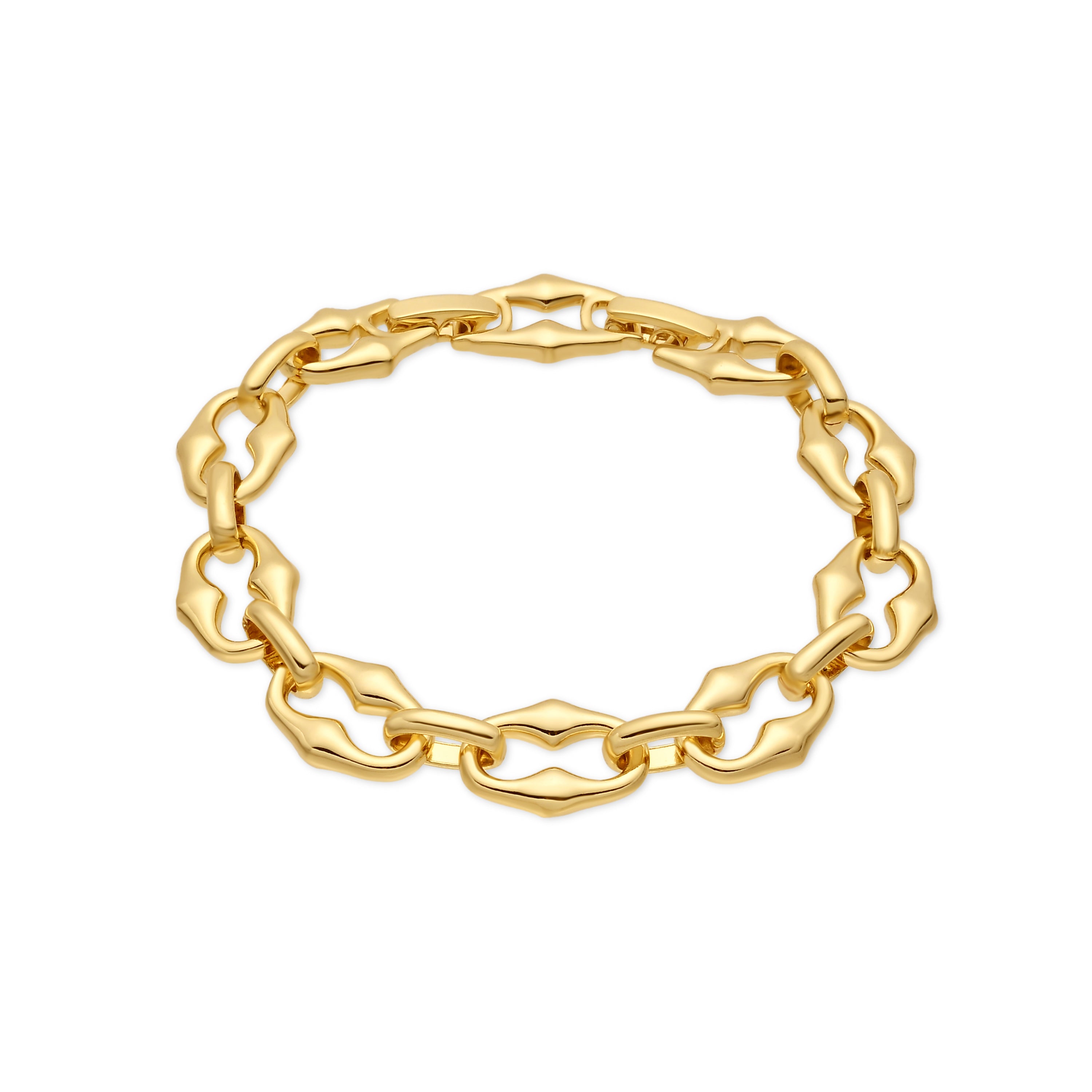 Pulsera acabado en oro amarillo de 18k - Lithro