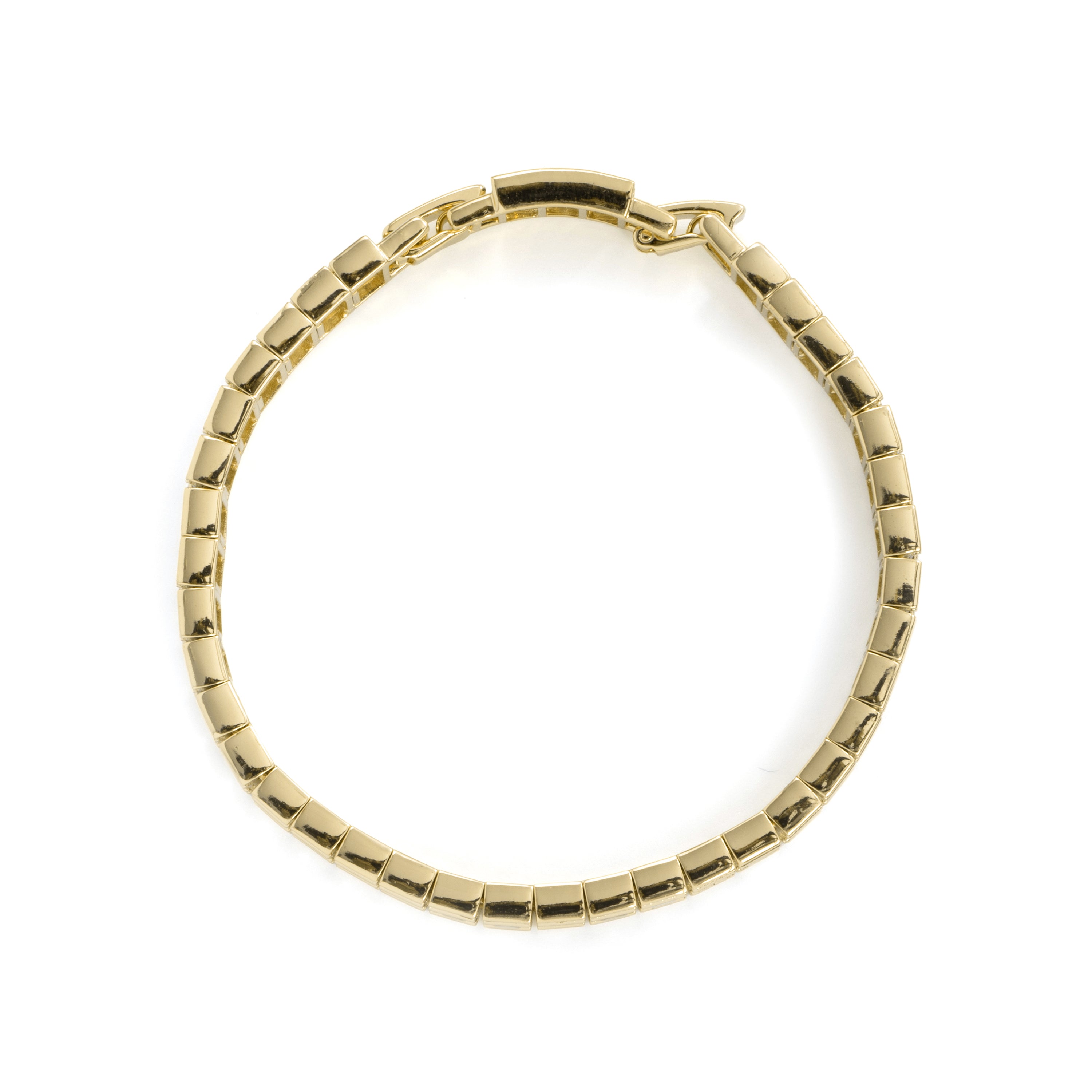 Pulsera de Aleación de Metal y Circonita Multicolor acabado en oro amarillo de 18k - Fayl