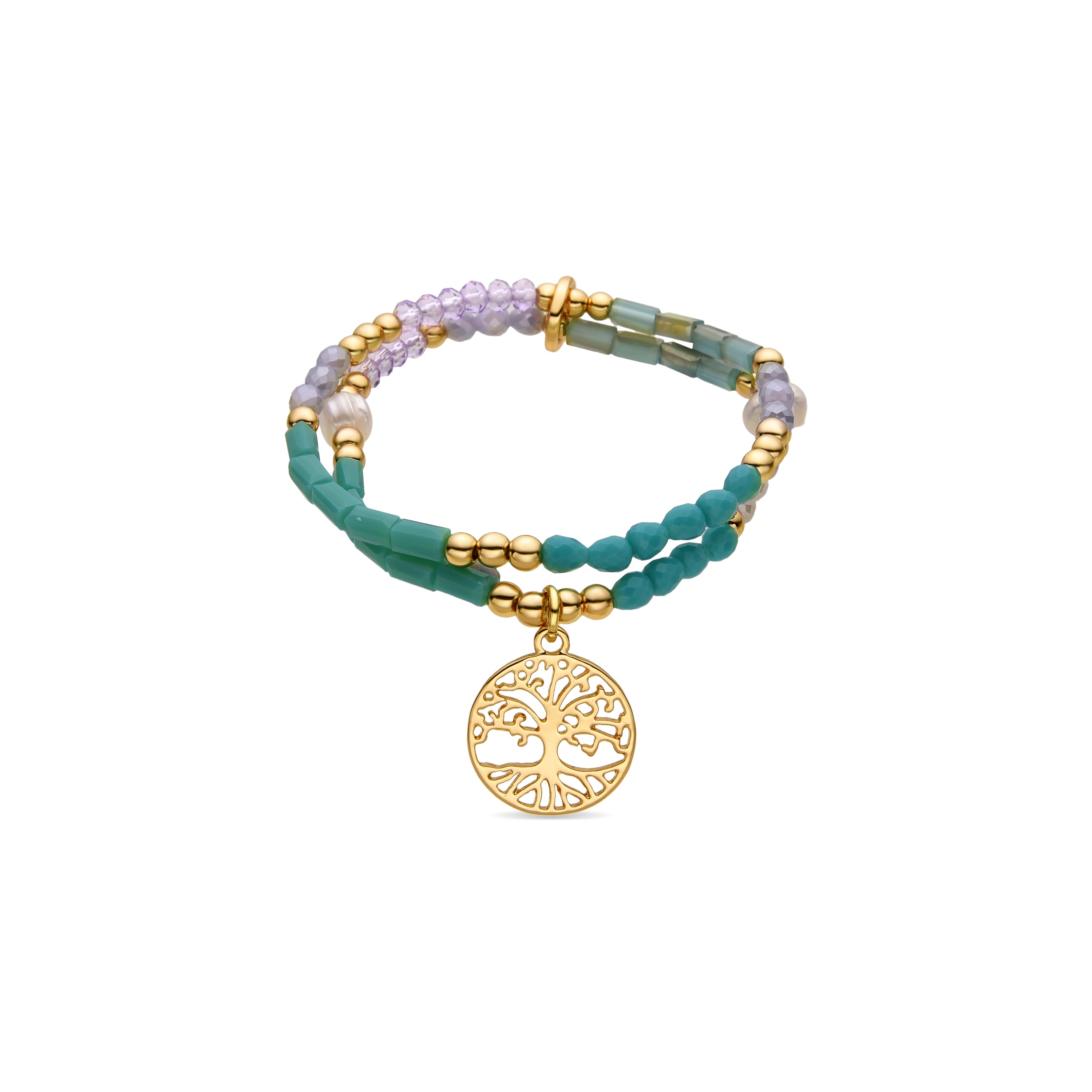Bracelet avec cristal bleu finition or 18k - Zorsi