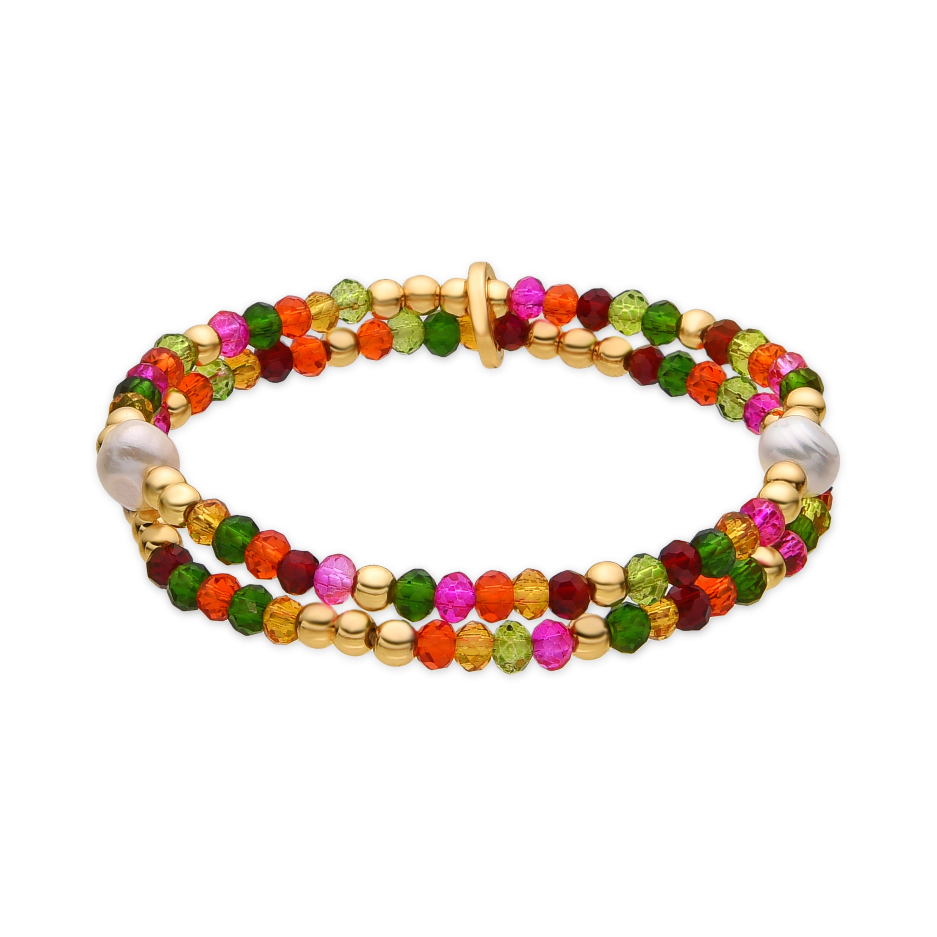 Bracelet avec Cristal Rose finition or 18k - Miota
