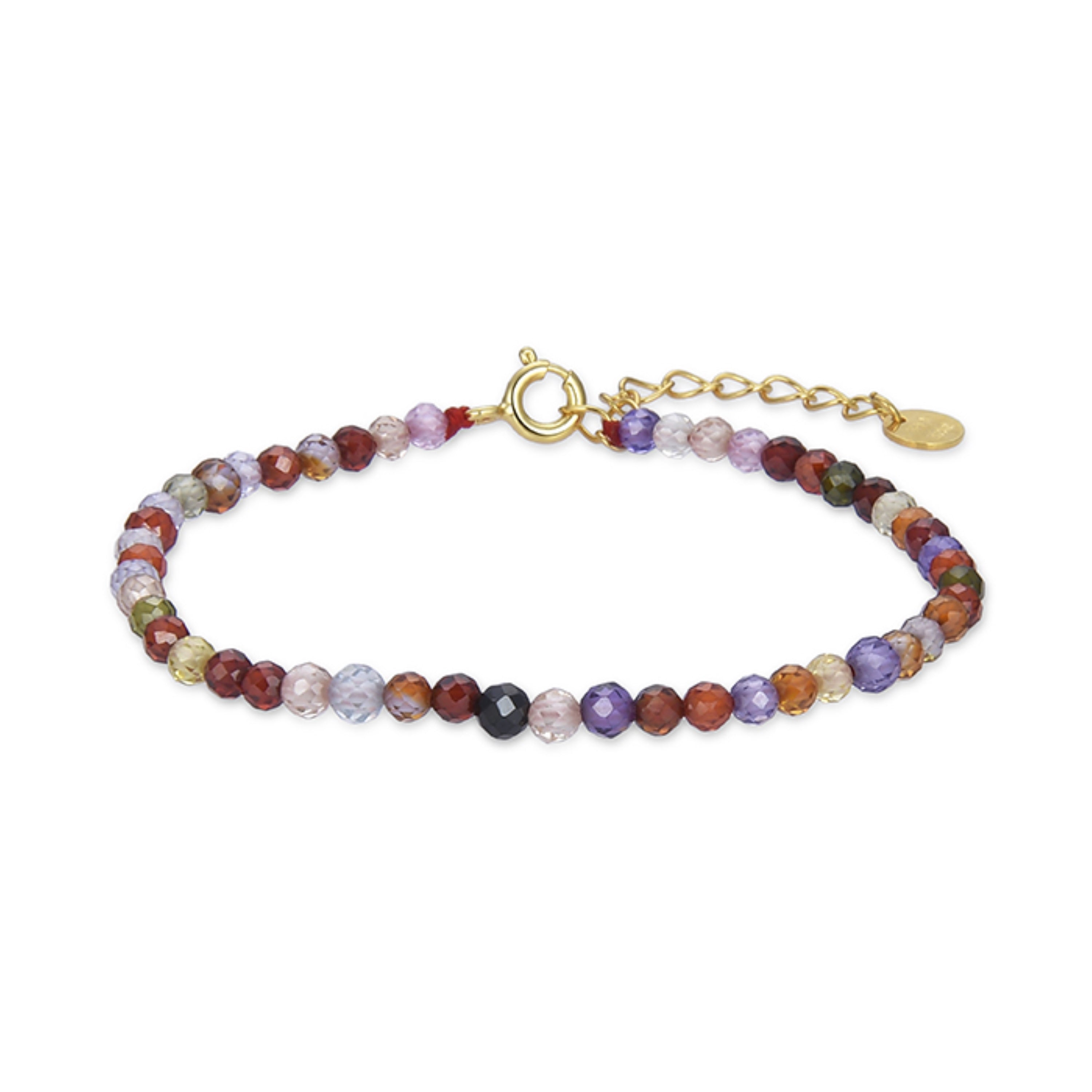 Pulsera de Aleación de Metal y Cristal Multicolor acabado en oro amarillo de 18k - Ufela