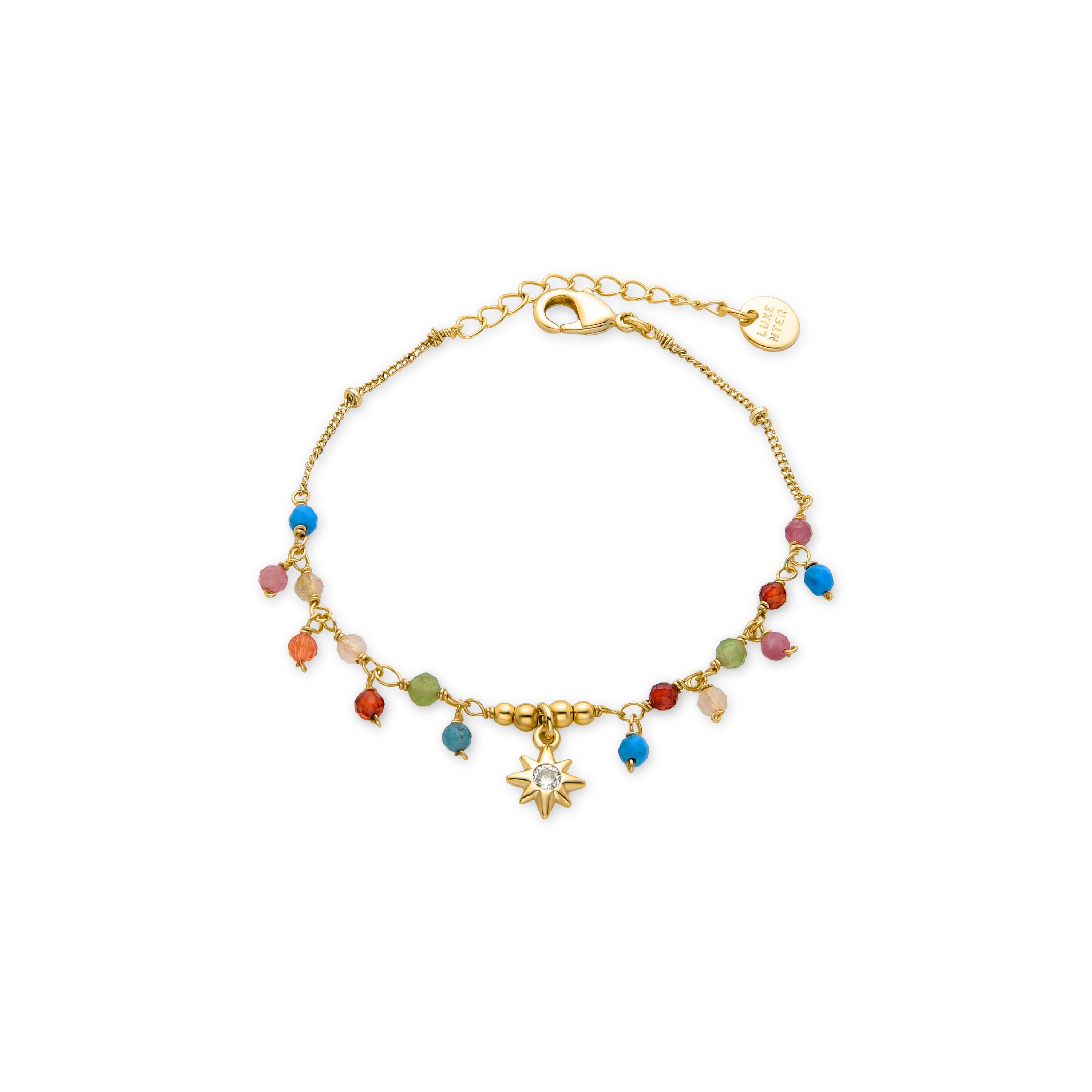 Anillo de Circonita Multicolor acabado en oro rosa de 18k - Lanbyu