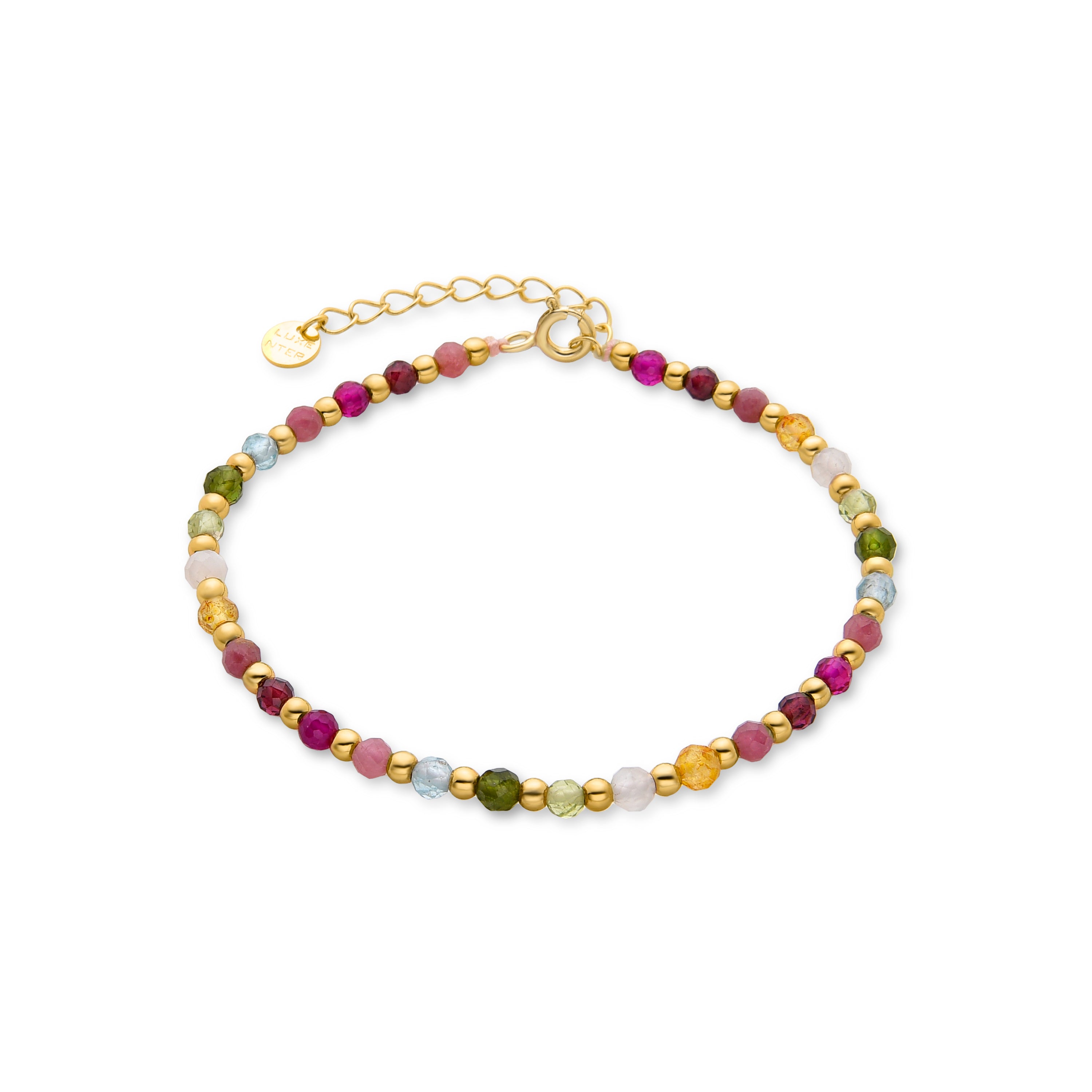 Pulsera de Aleación de Metal y Cristal Multicolor acabado en rodio - Dirrim