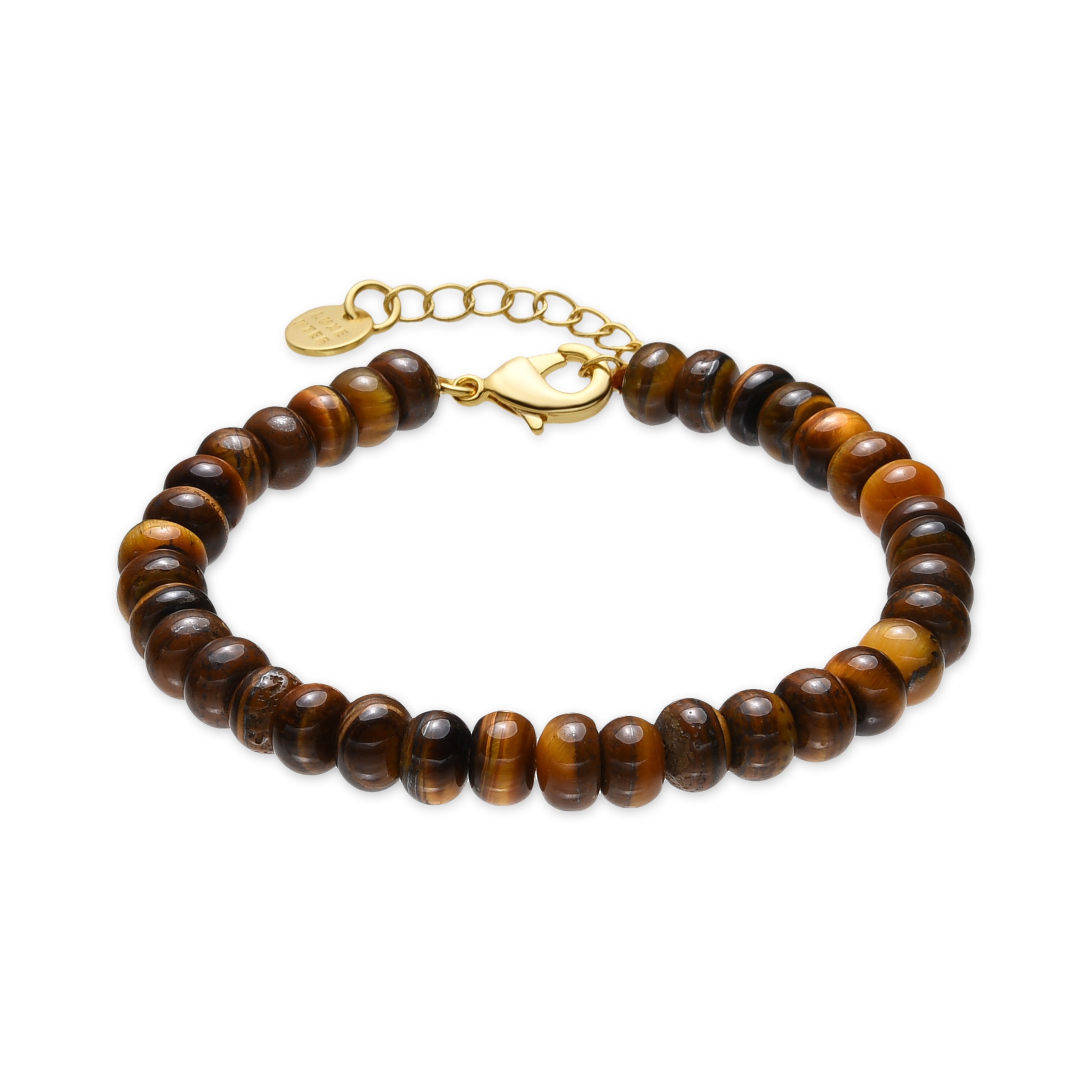 Bracelet avec Oeil de Tigre finition or 18k - Lessy