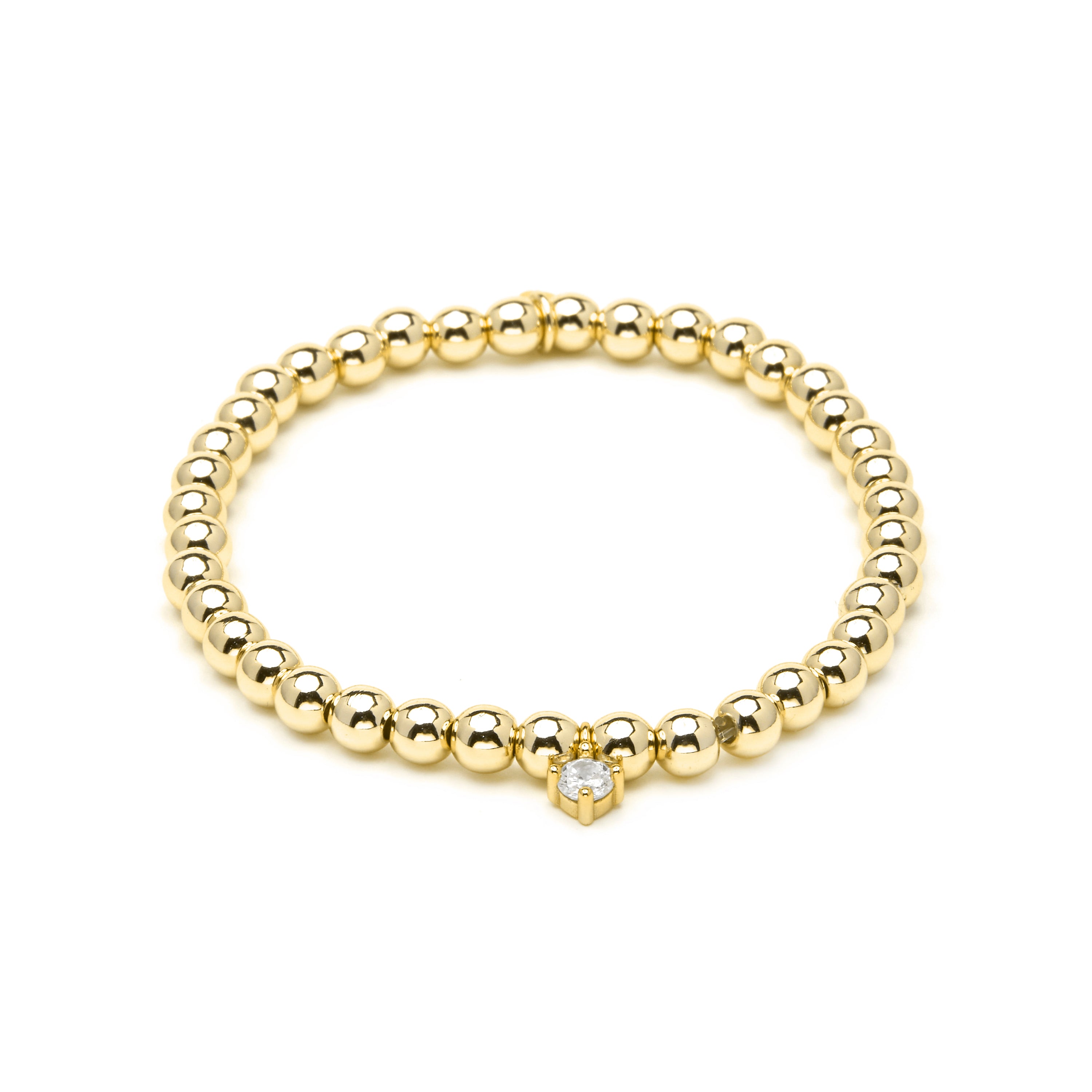 Pulsera de Aleación de Metal y Circonita Brillante acabado en rodio - Hawil