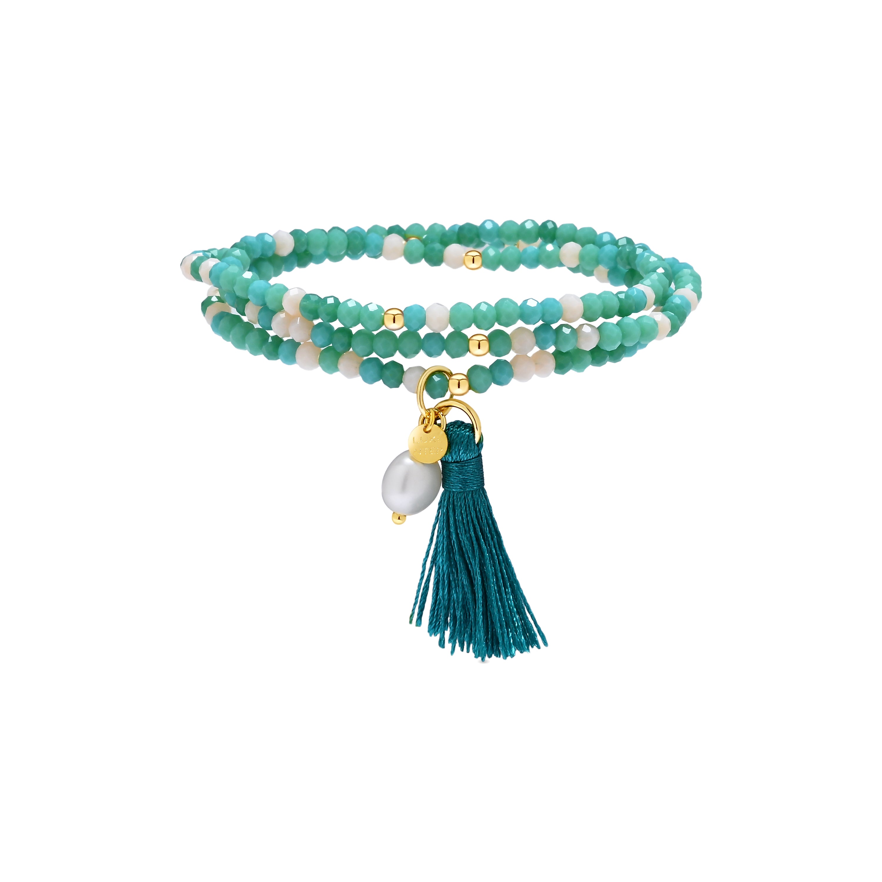 Pulsera de Cristal Multicolor acabado en oro amarillo de 18k - Nydin