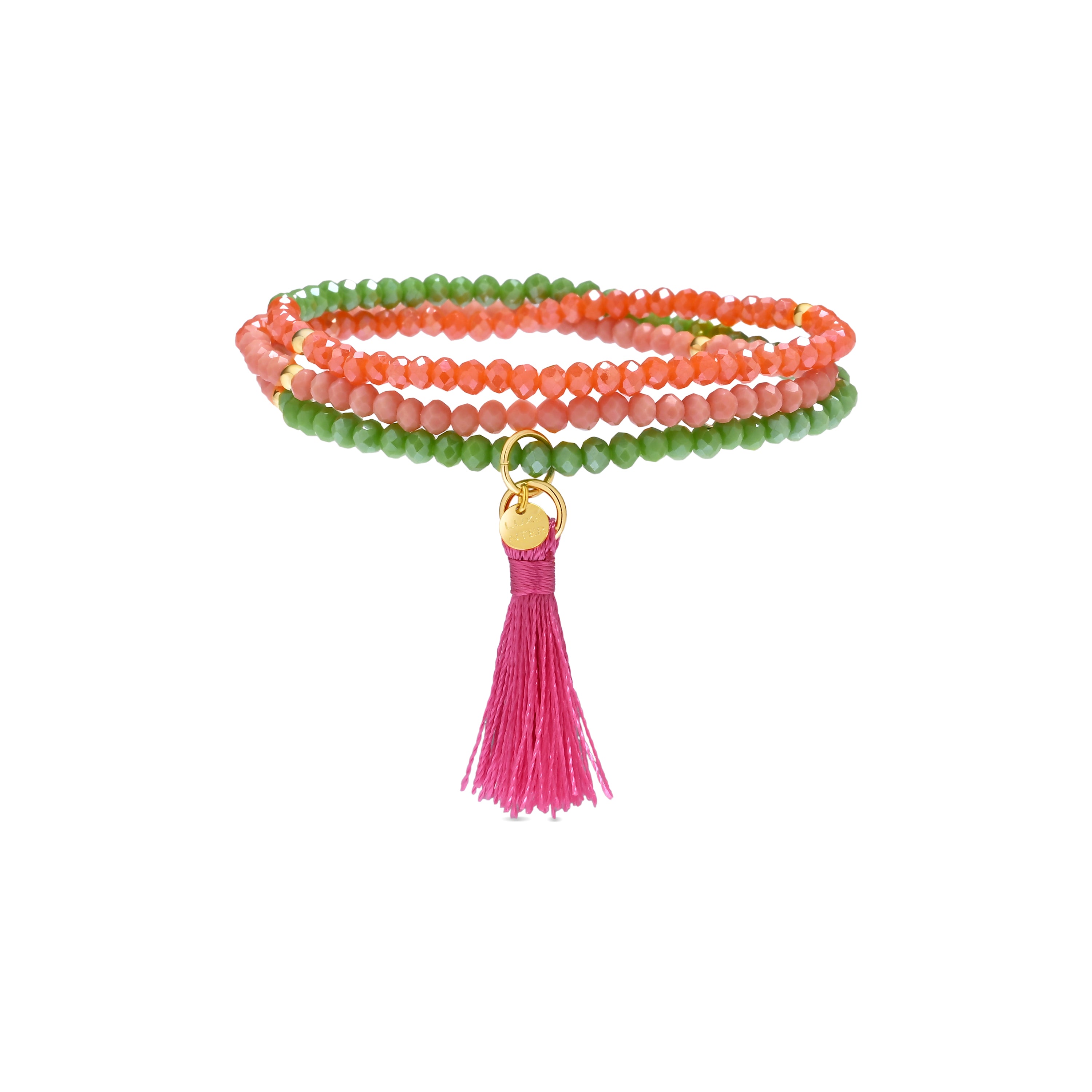 Pulsera de Cristal Multicolor acabado en oro amarillo de 18k - Nydin