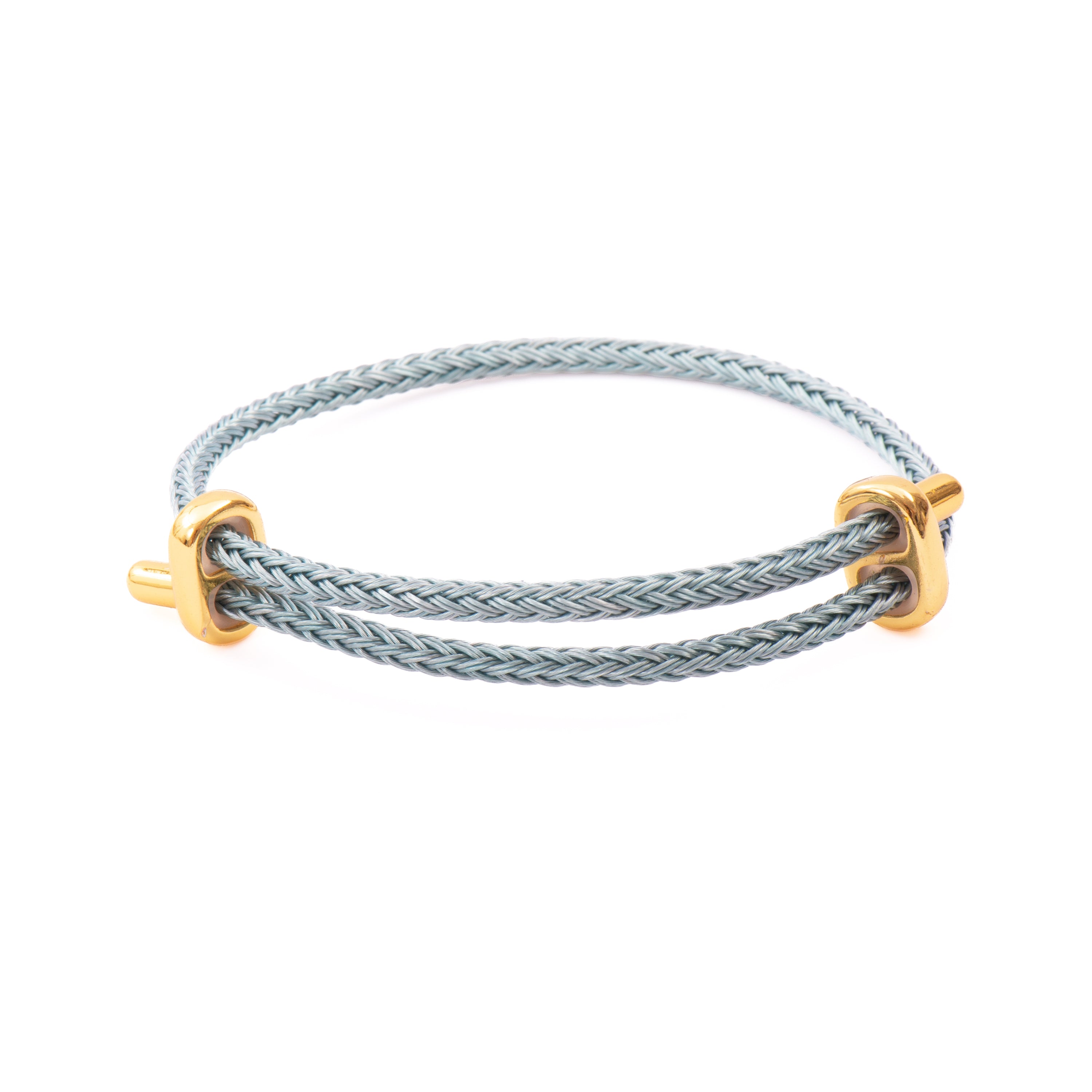 Pulsera de Aleación de Metal y Acero Azulado acabado en oro amarillo de 18k - Fenxio