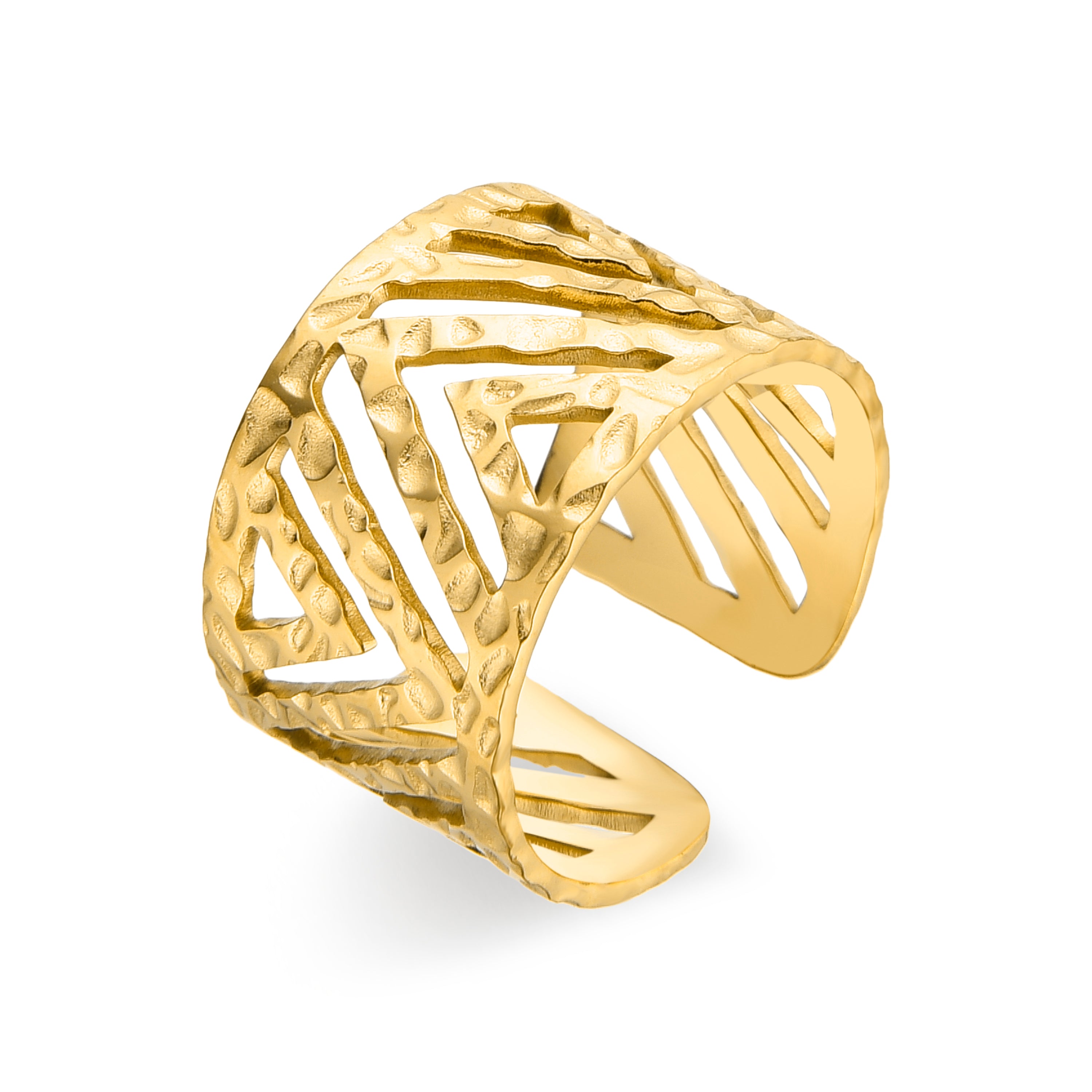 Anillo acabado en oro amarillo de 18K - Zorg