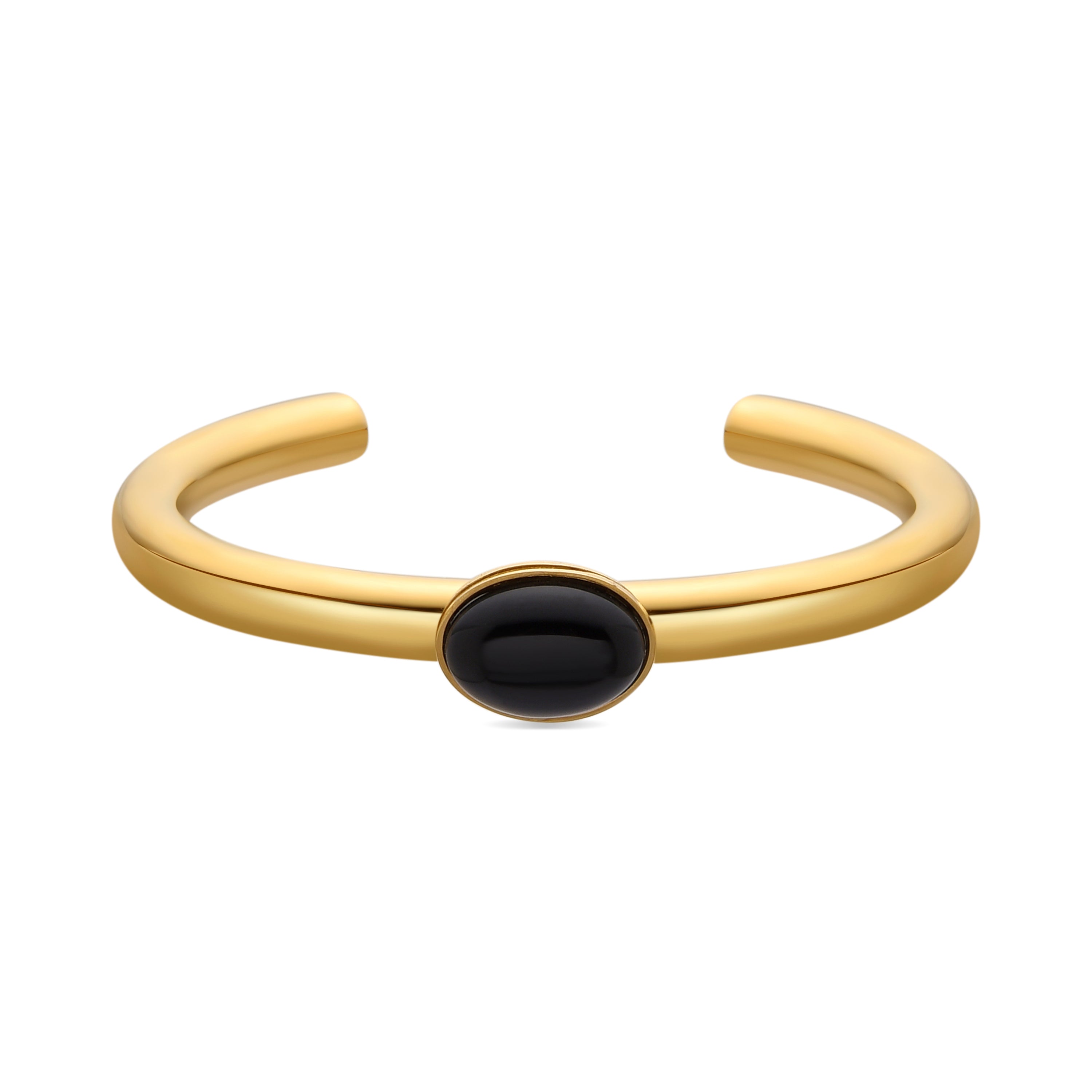 Bracelet avec Cristal Noir finition or 18k - Havros