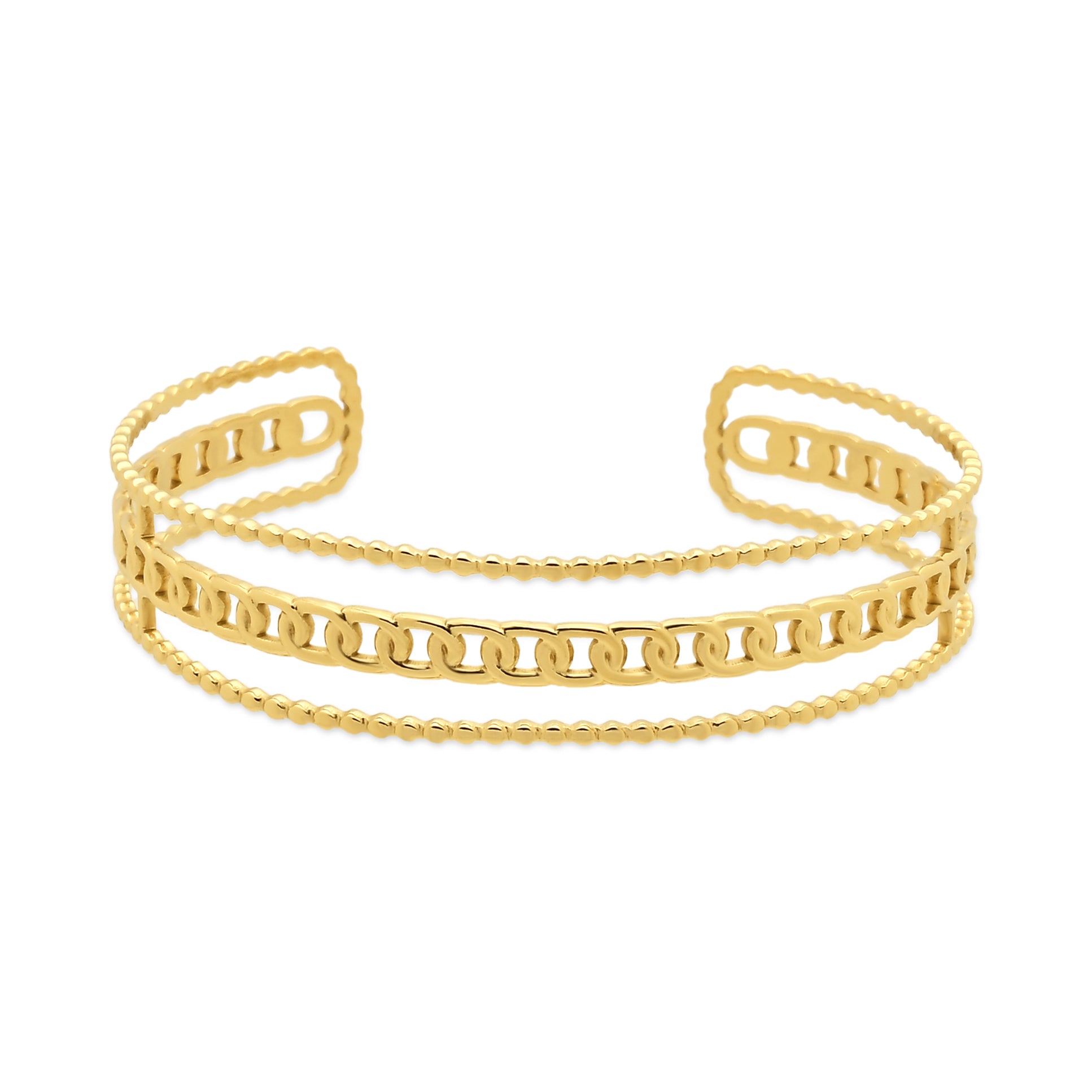 Pulsera acabado en oro amarillo de 18k - Howllial