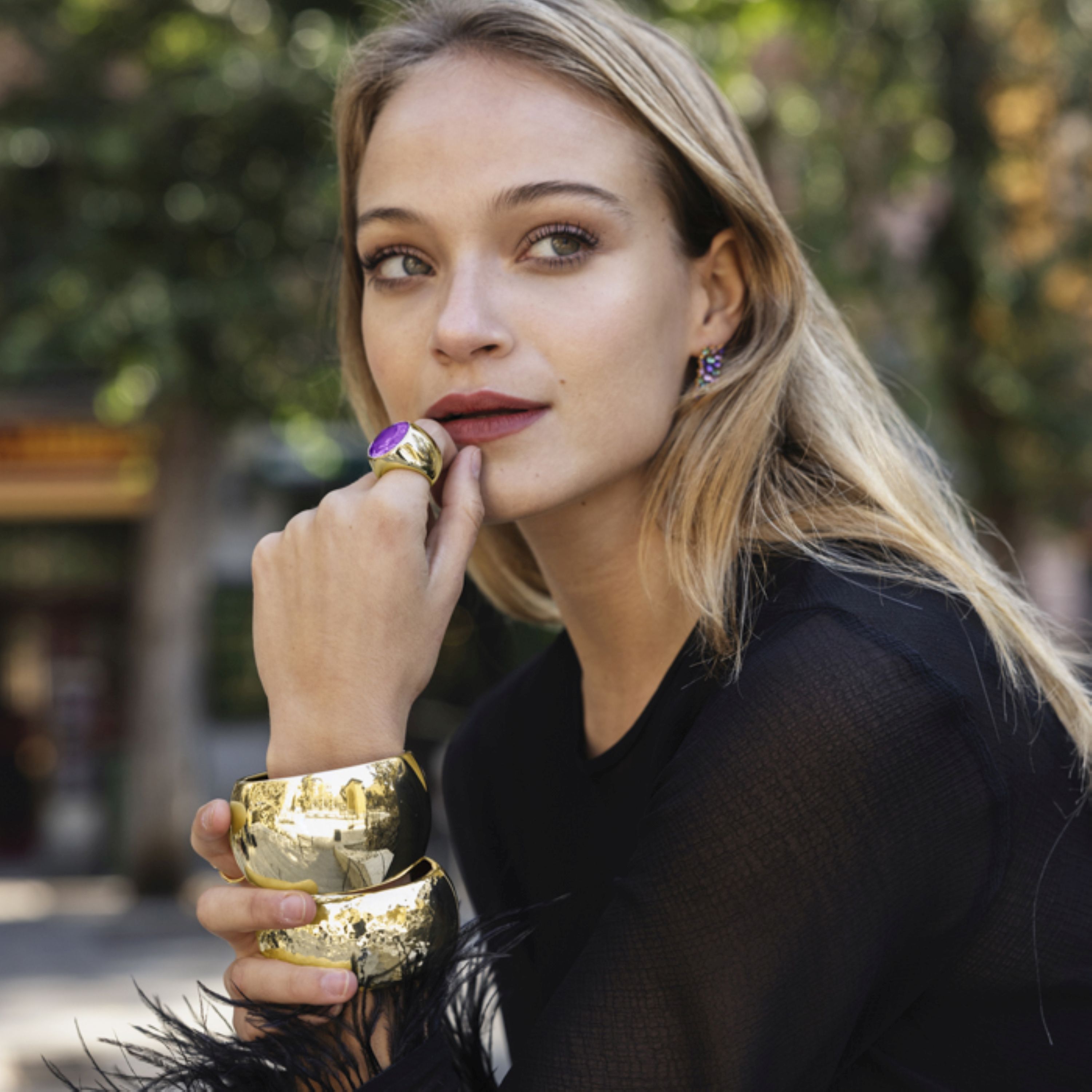 Pulsera acabada en oro amarillo de 18K - Nolta