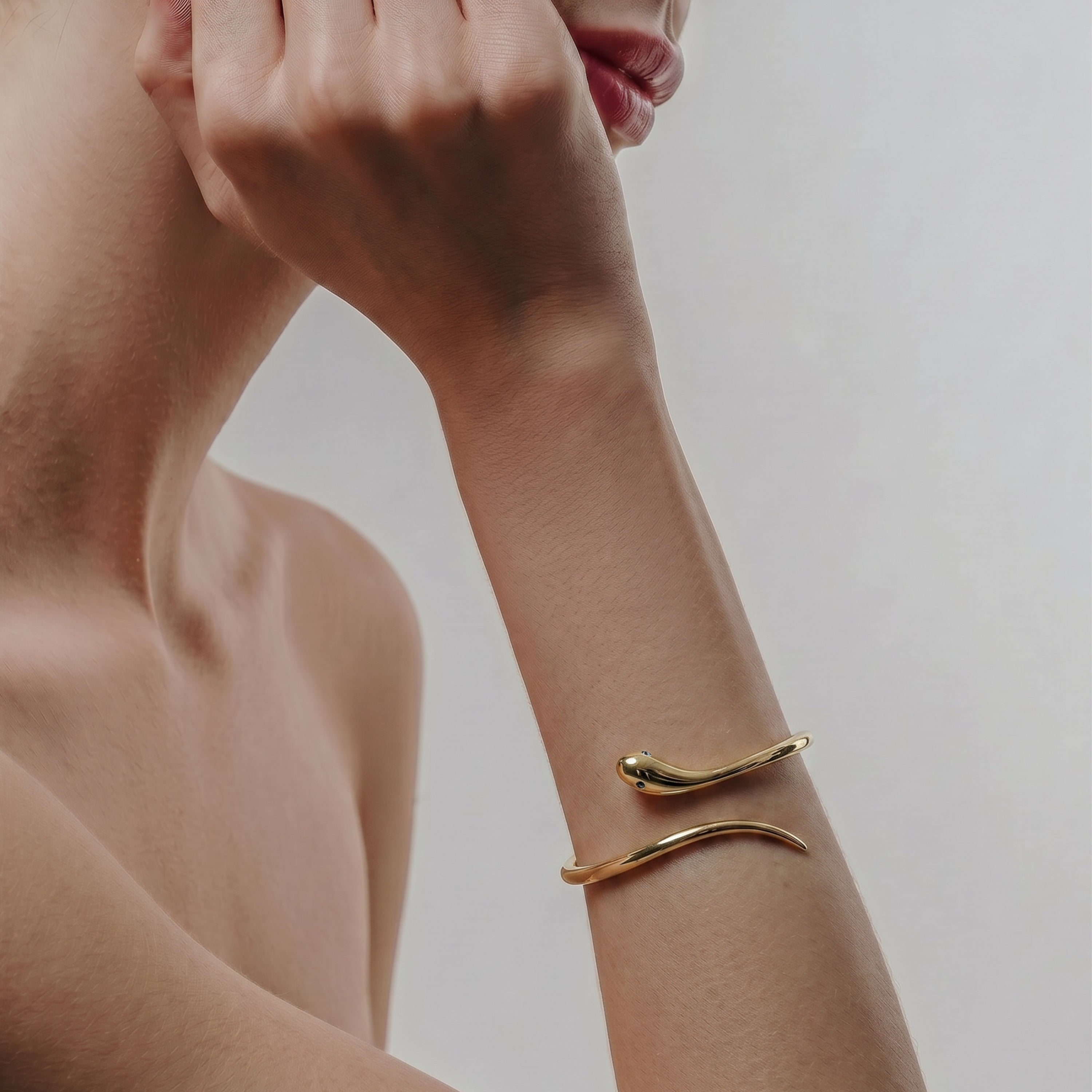 Pulsera acabado en oro amarillo de 18k - Serphentia