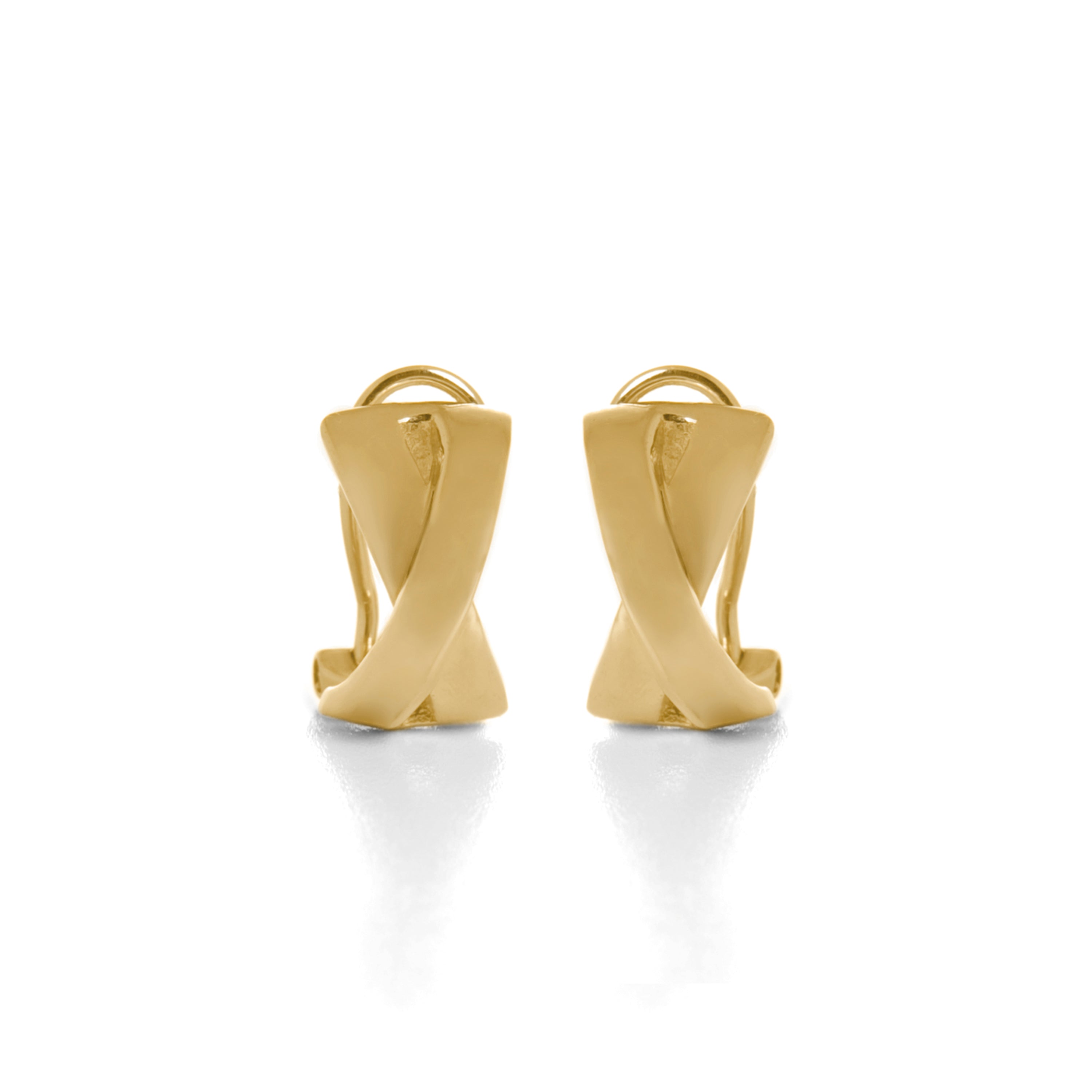 Pendientes acabados en oro amarillo de 18K - Reina