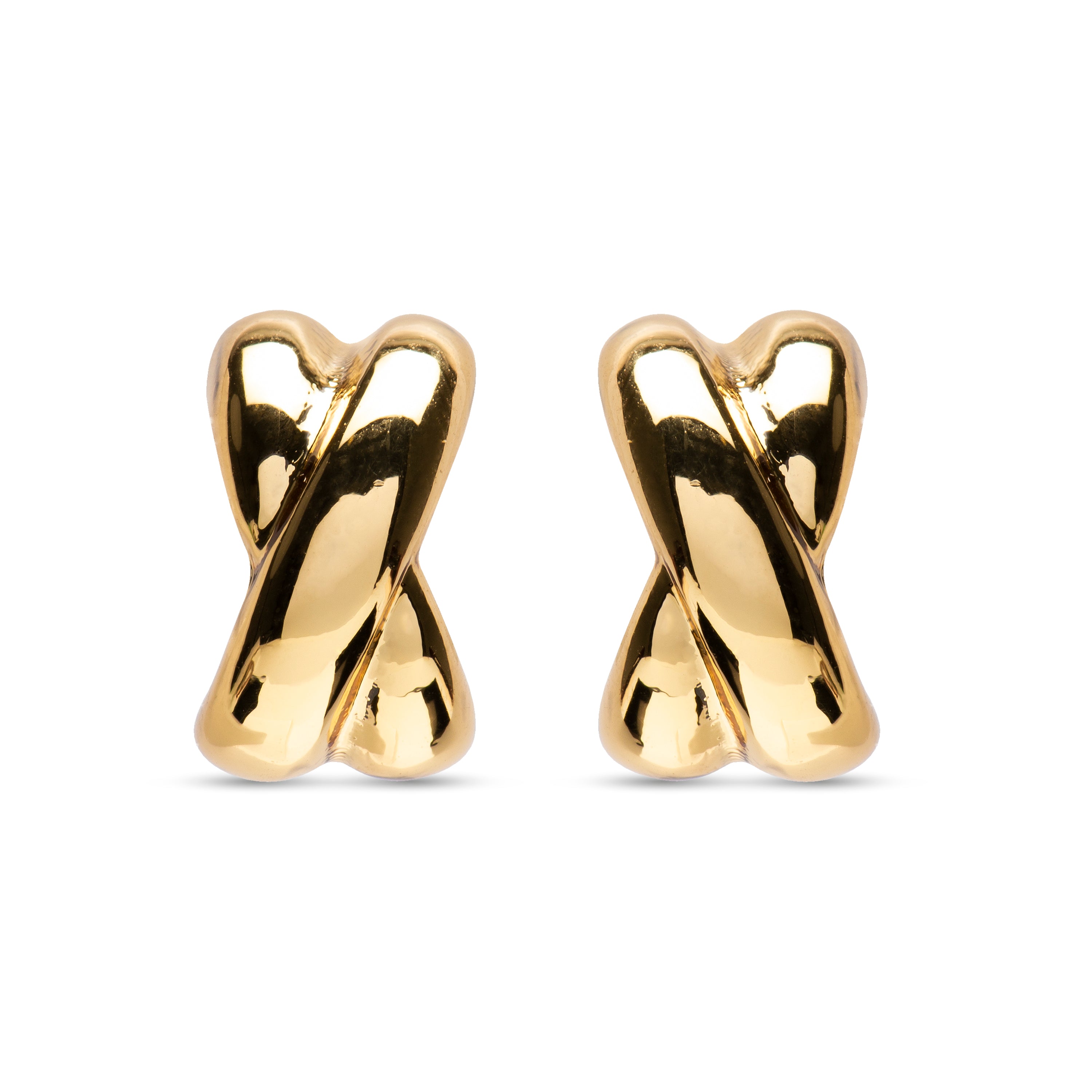 Pendientes acabados en oro amarillo de 18K - Kuvuca