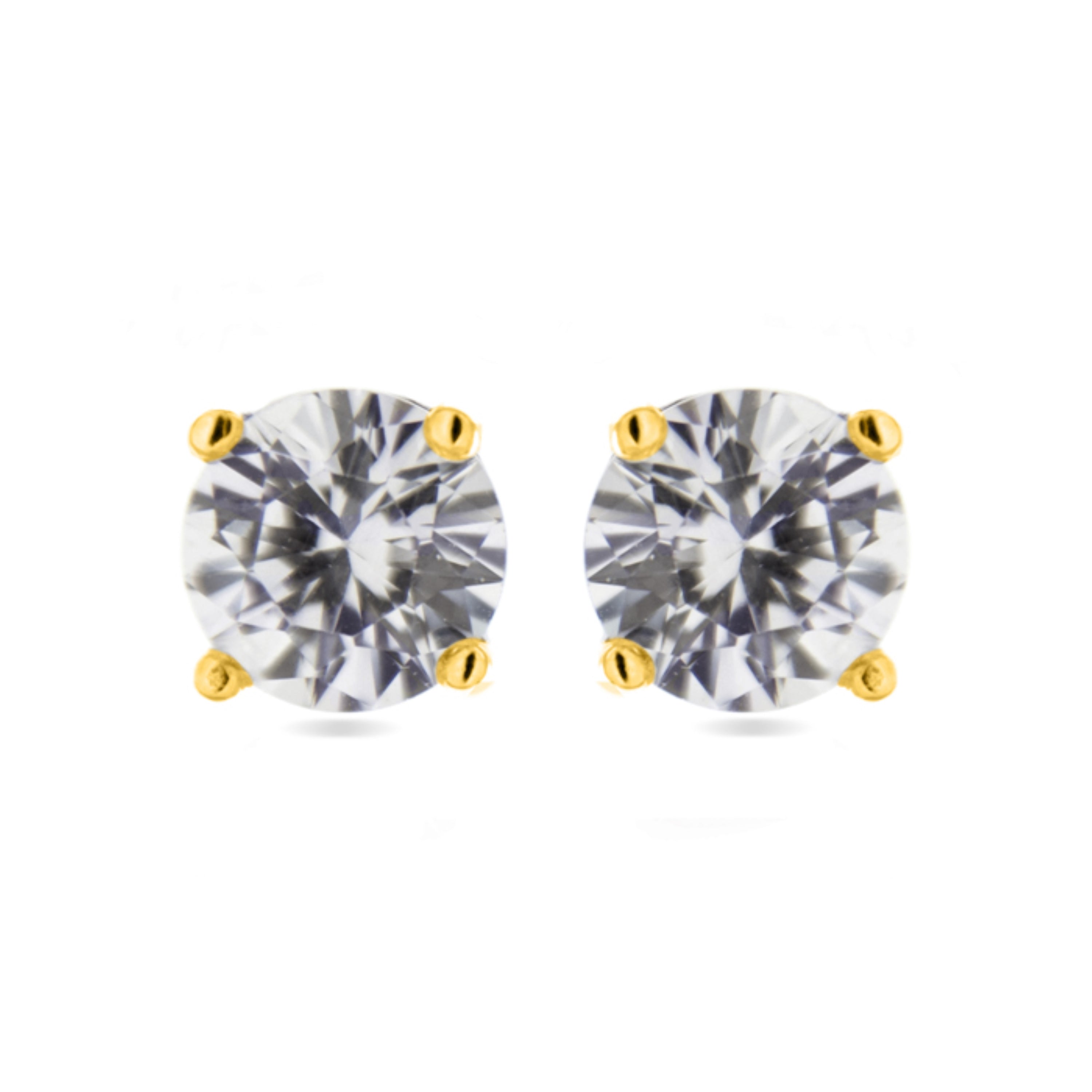 Pendientes de Aleación de Metal y Circonita Brillante acabado en oro amarillo de 18k - Salo