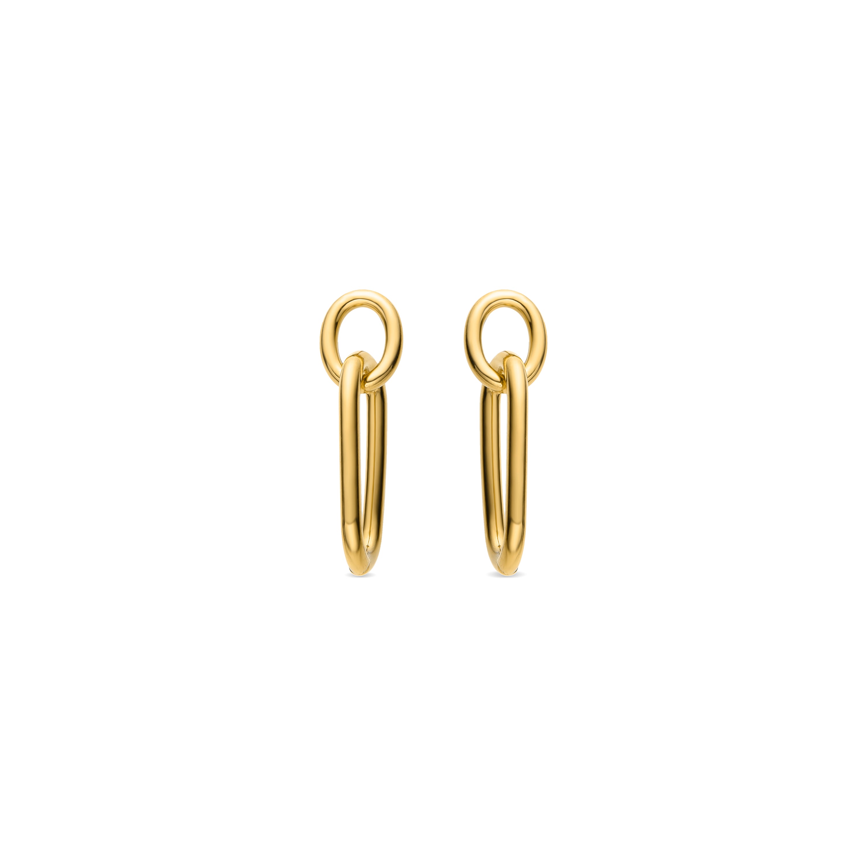 Pendientes acabados en oro amarillo de 18K - Assio
