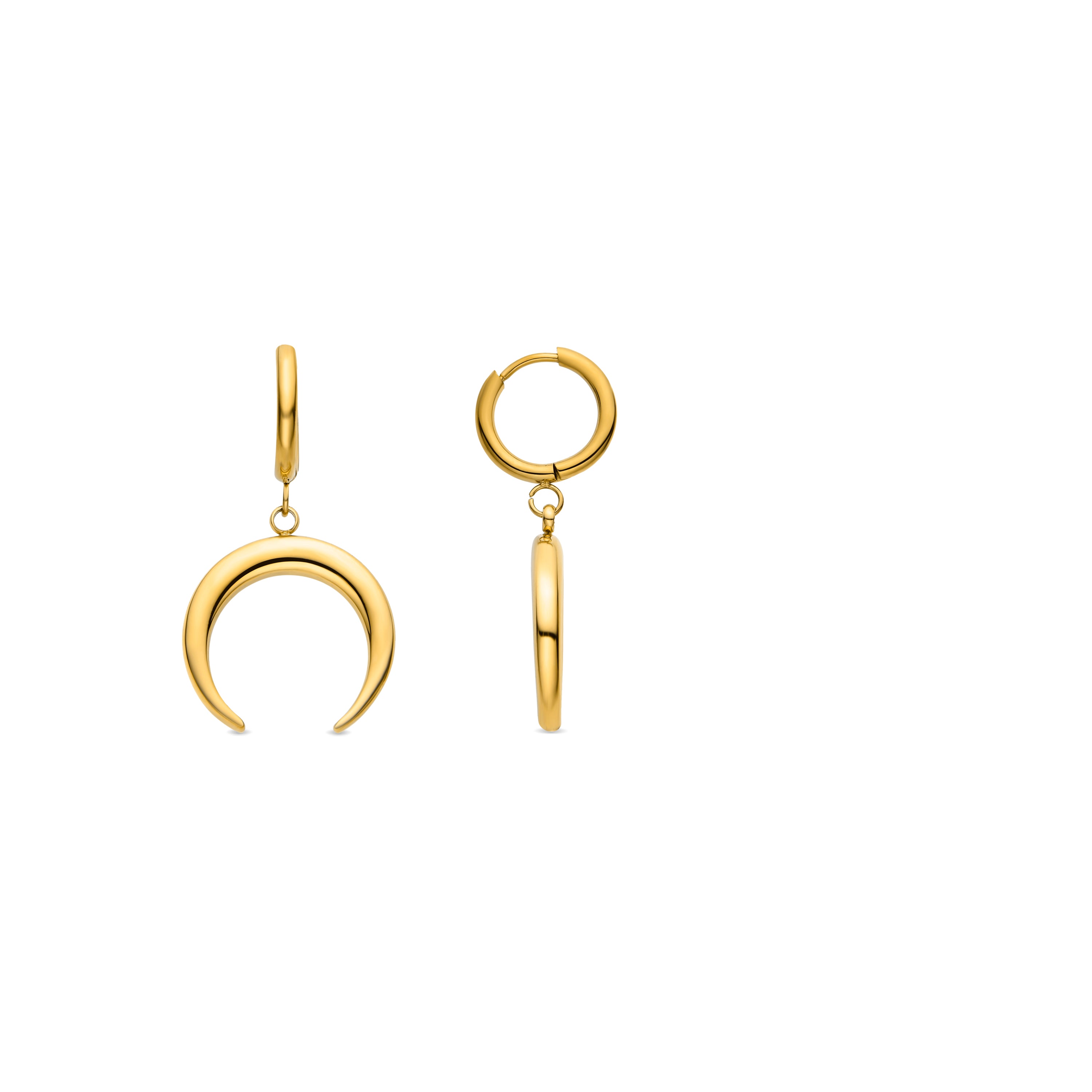 Pendientes acabados en oro amarillo de 18K - Yinas