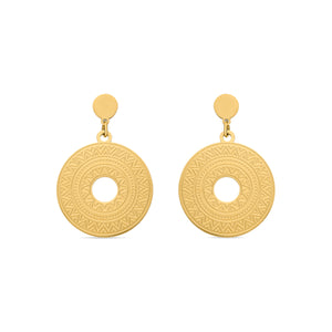 Pendientes acabado oro 18k