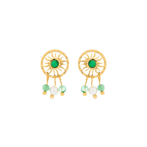 Pendientes acabados en oro amarillo 18k