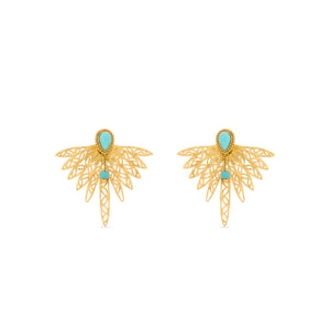 Pendientes acabados en oro amarillo 18k