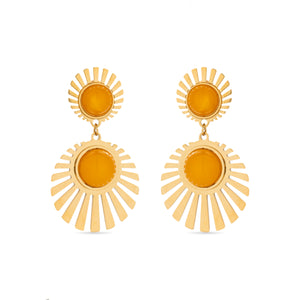 Pendientes acabados en oro amarillo 18k