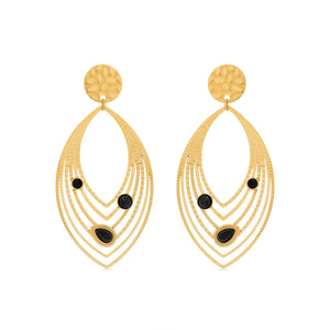 Pendientes acabados en oro amarillo 18k