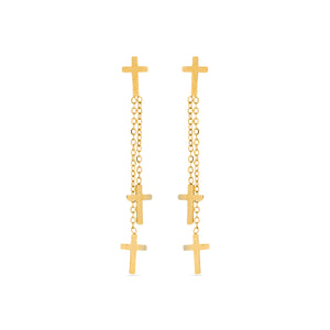 Pendientes acabados en oro amarillo 18k