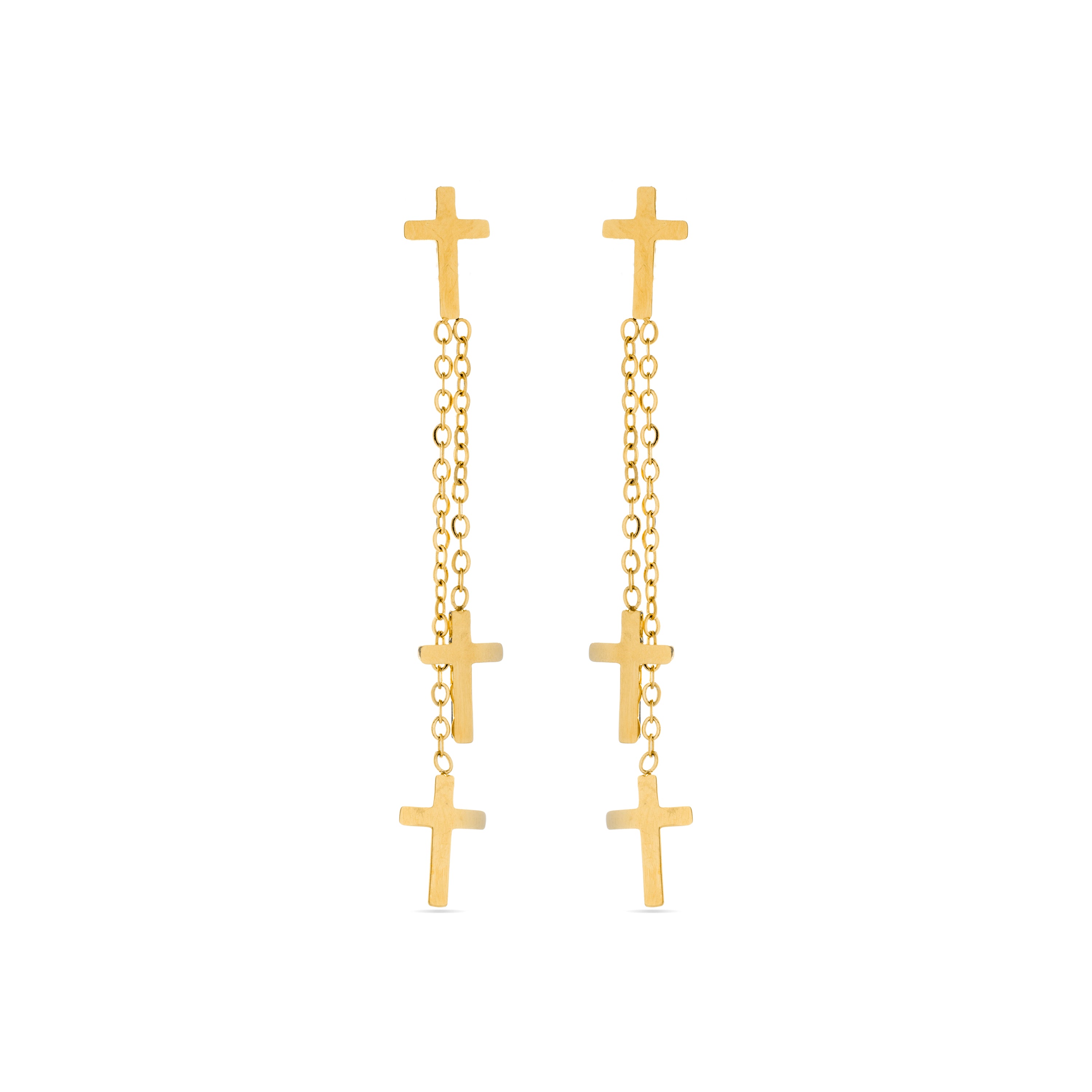 Pendientes acabados en oro amarillo de 18k - Myas