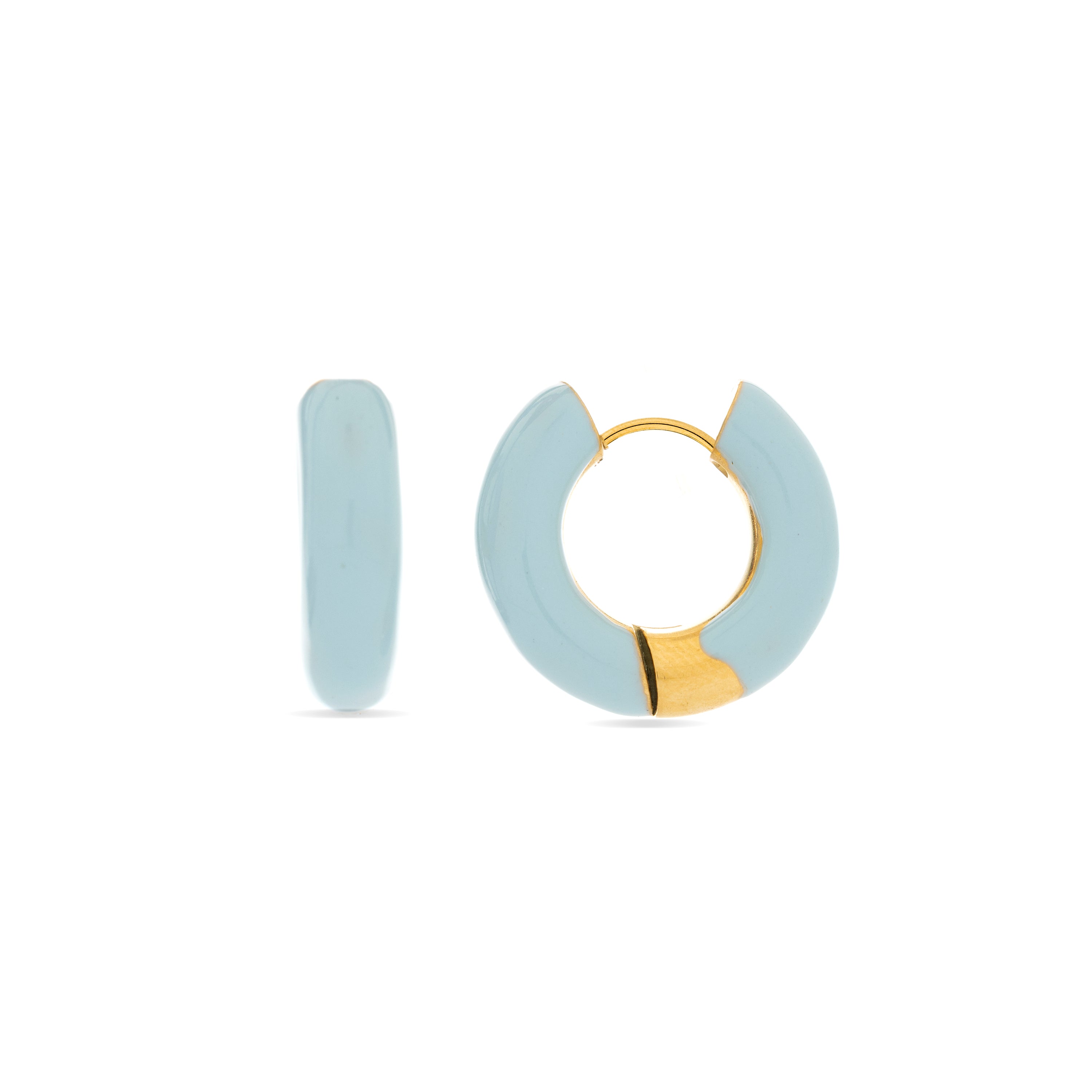Pendientes acabados en oro amarillo de 18k - Raki