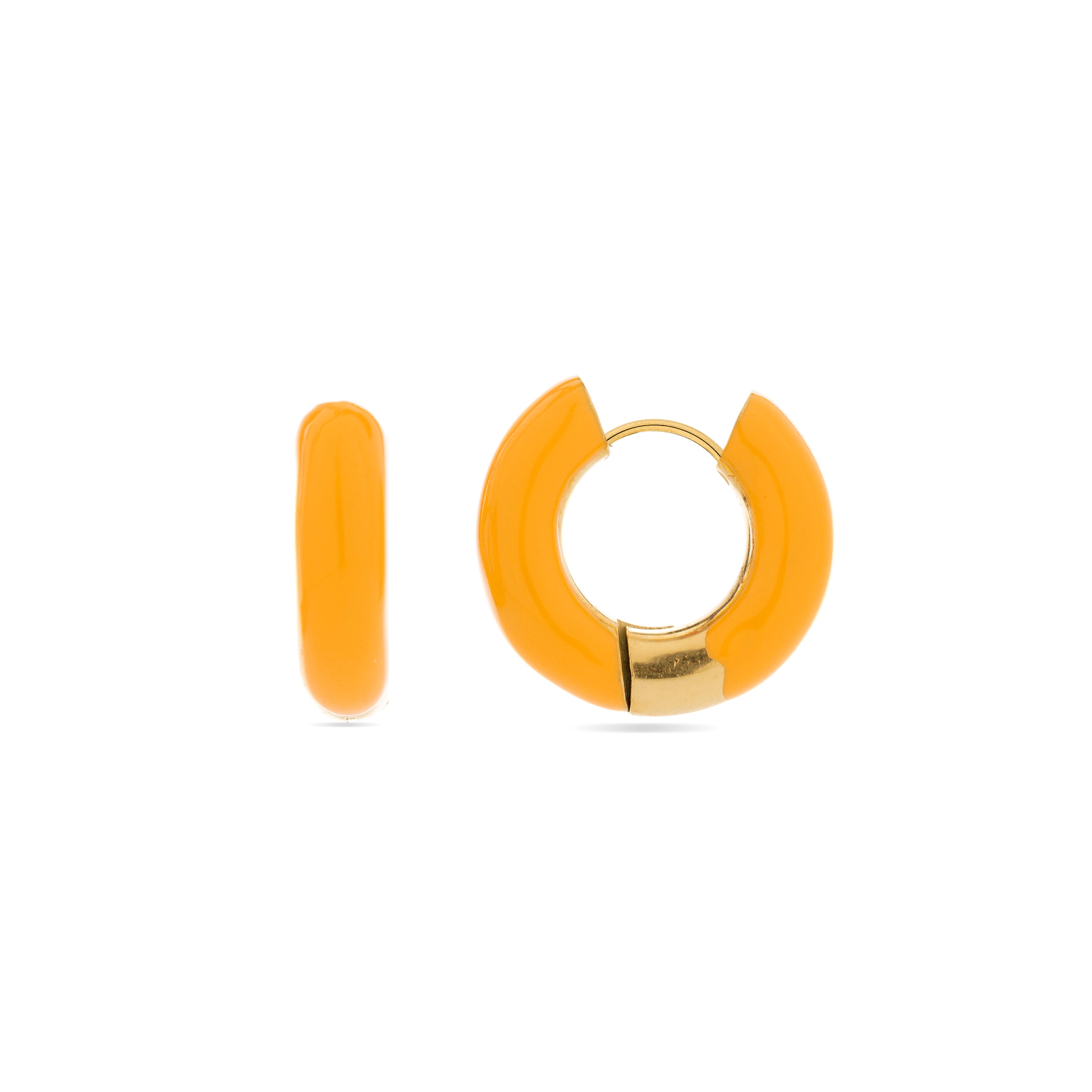 Pendientes acabados en oro amarillo de 18k - Raki