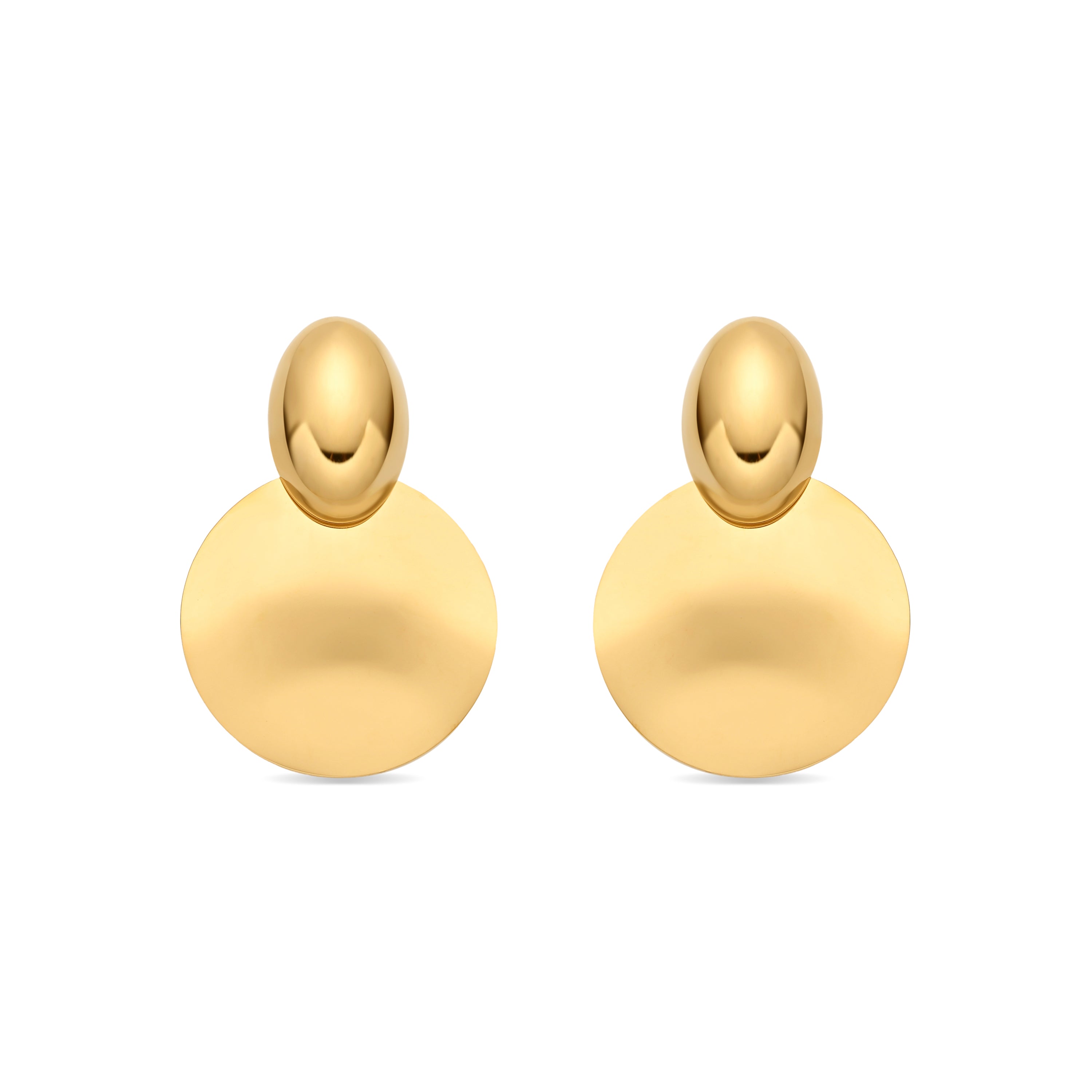 Pendientes acabado en oro amarillo de 18k - Viu