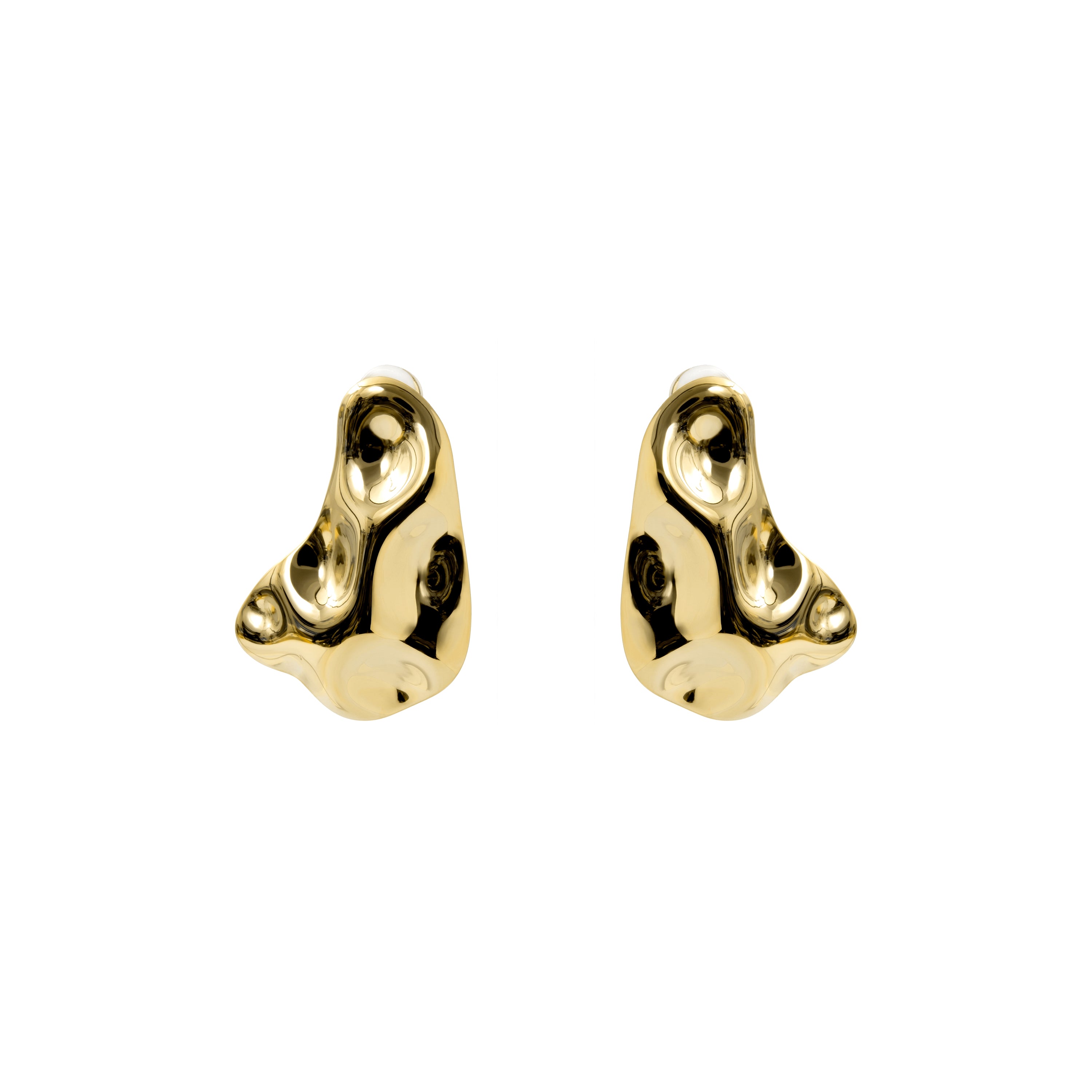 Pendientes acabado en oro amarillo de 18k - Thiya
