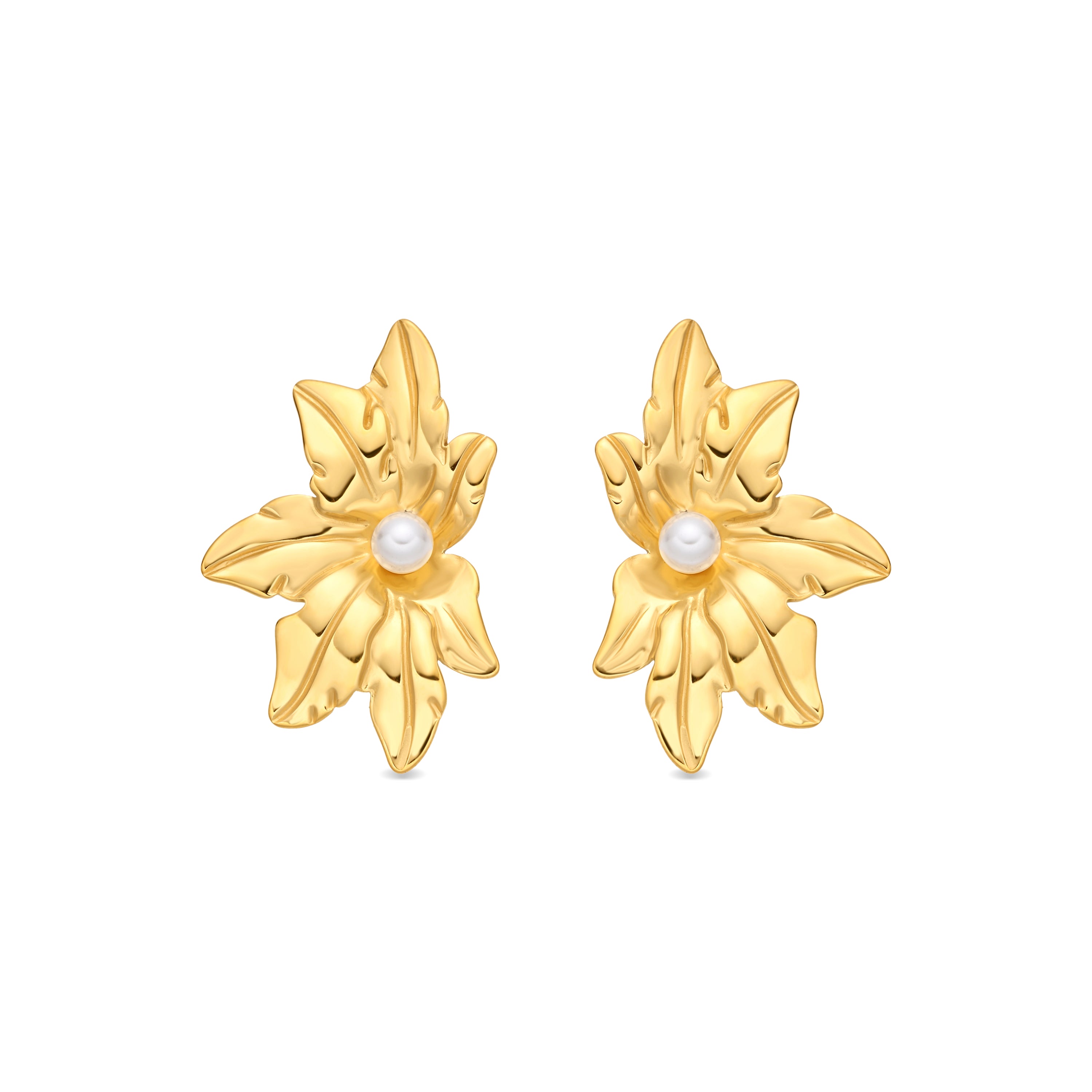 Pendientes de Perla Blanca acabado en oro amarillo de 18k - Mife