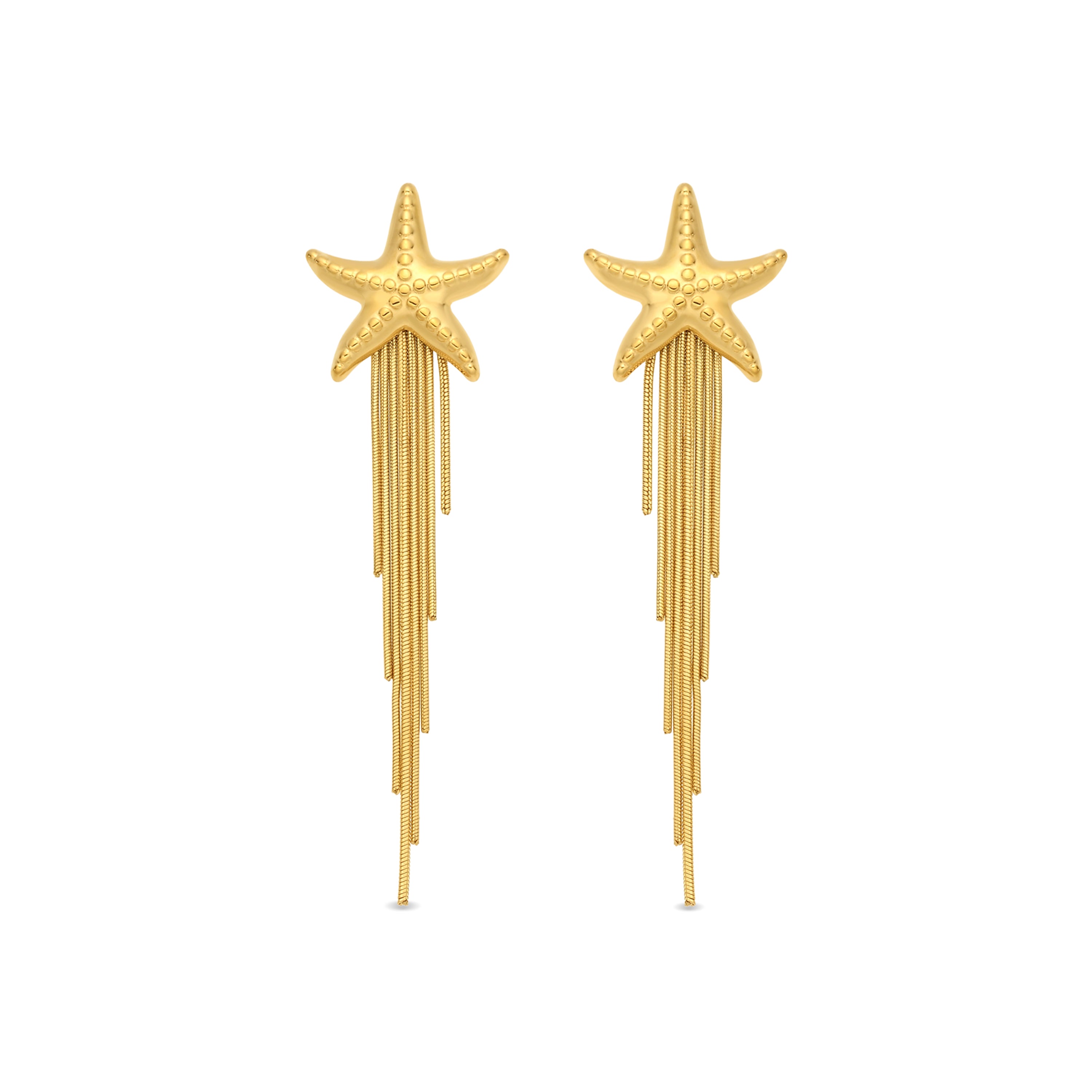 Pendientes acabado en oro amarillo de 18k - Indora